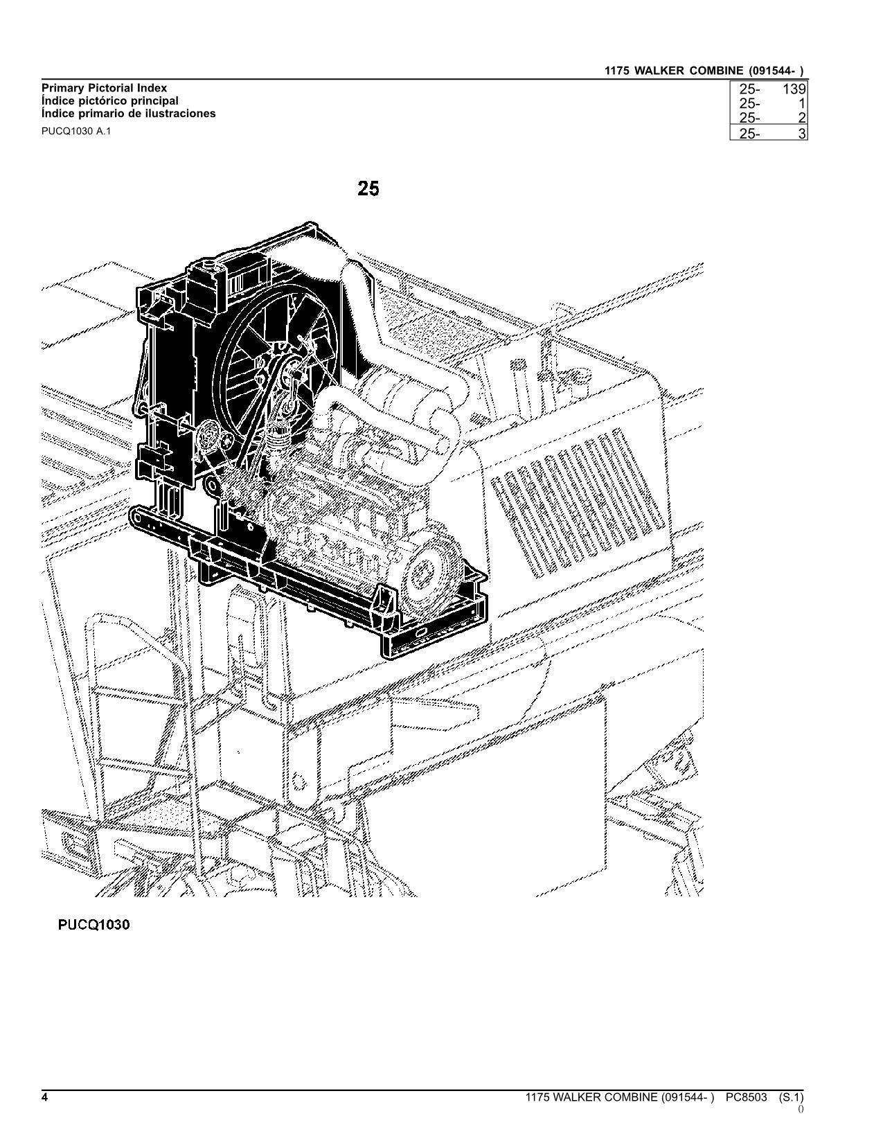 JOHN DEERE 1175 MÄHDRESCHER-ERSATZTEILKATALOGHANDBUCH