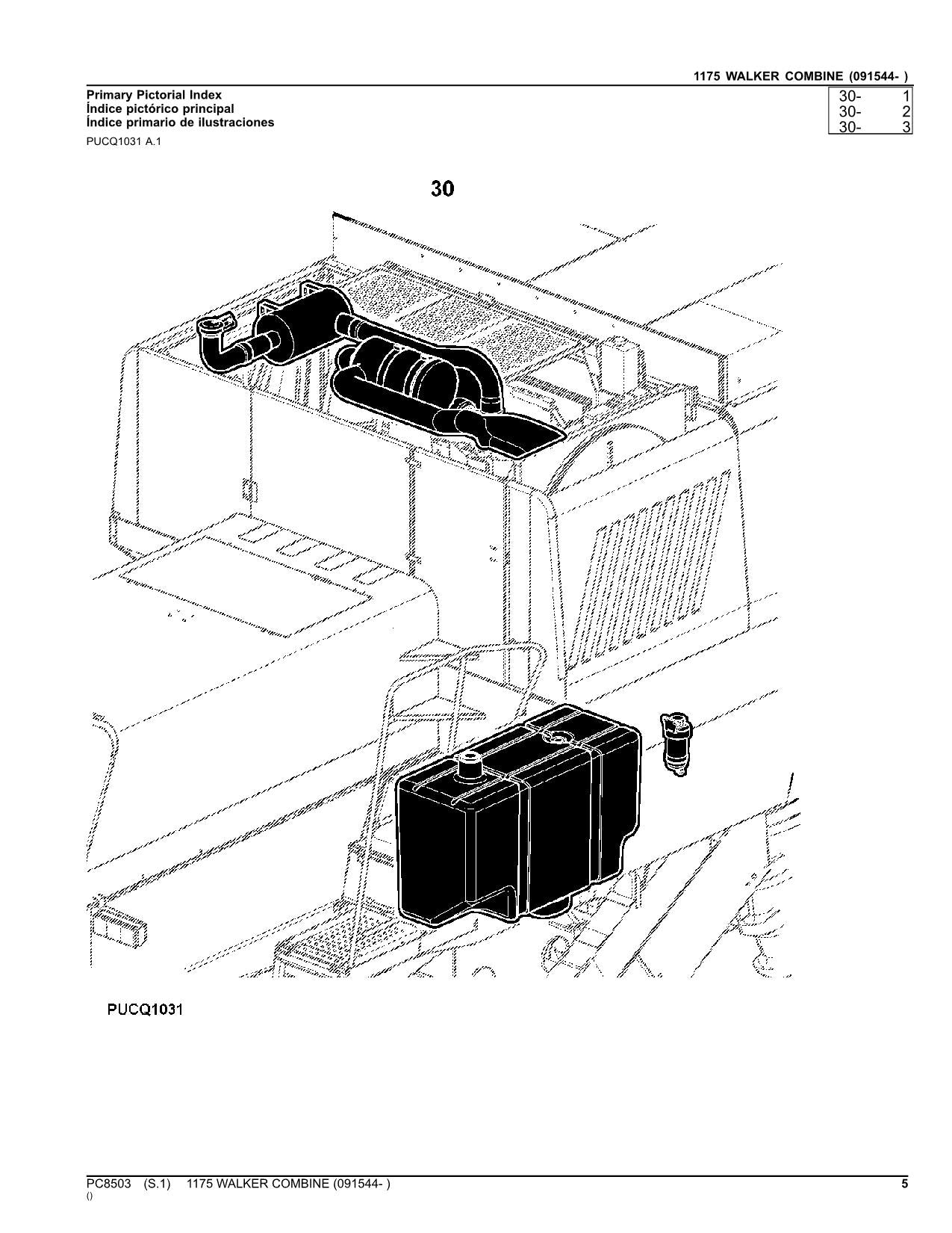 JOHN DEERE 1175 MÄHDRESCHER-ERSATZTEILKATALOGHANDBUCH