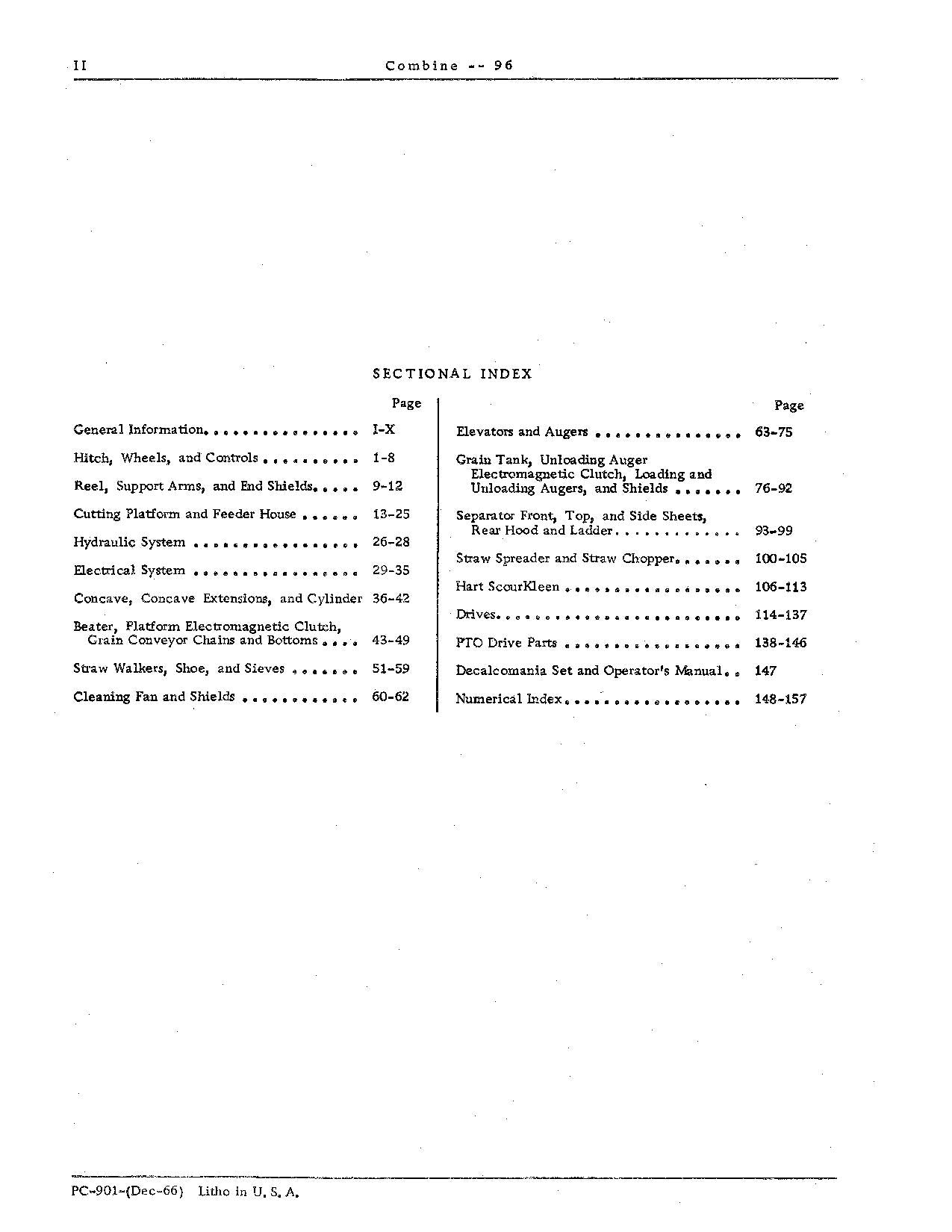 JOHN DEERE 96 MÄHDRESCHER-ERSATZTEILKATALOGHANDBUCH