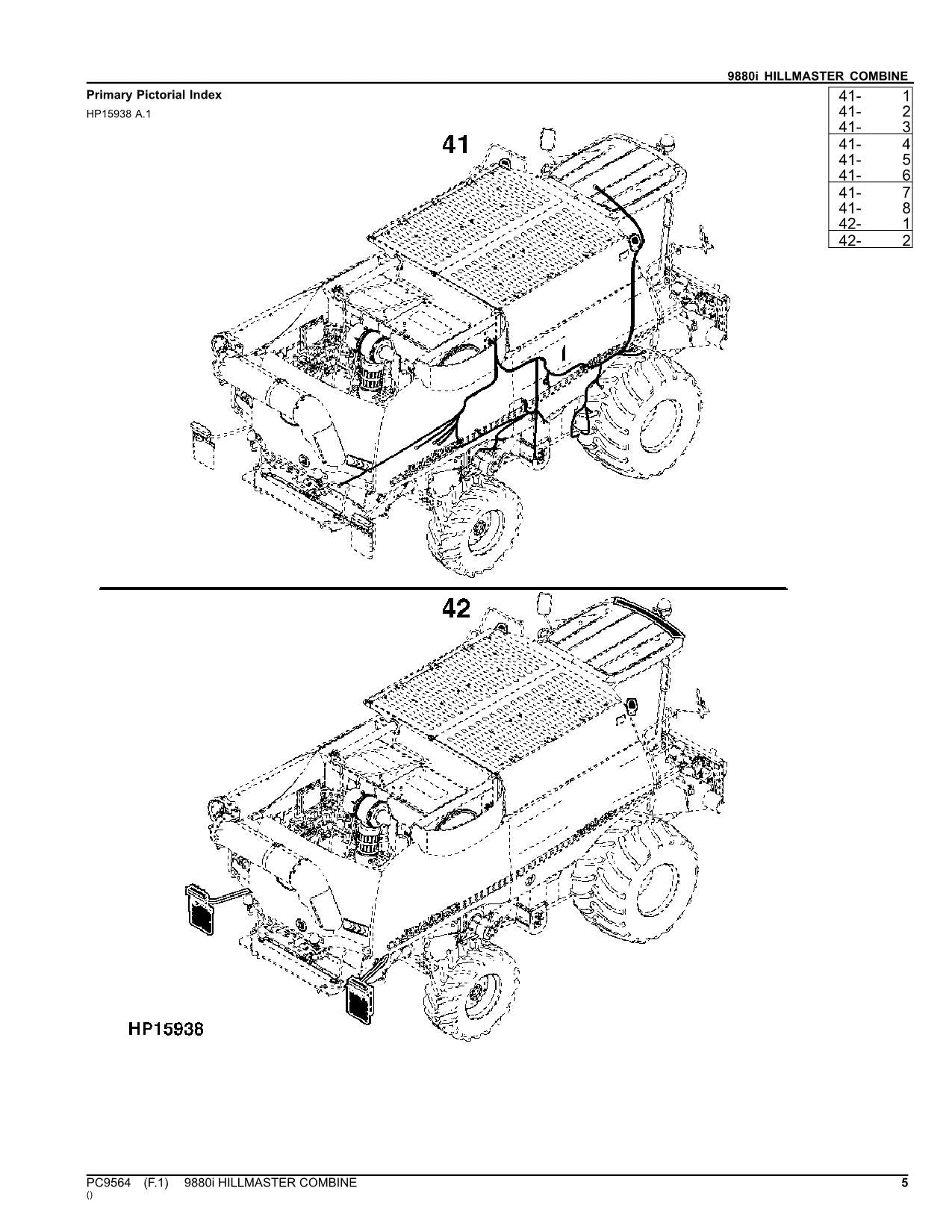 JOHN DEERE 9880I STS COMBINE PARTS CATALOG MANUAL #2