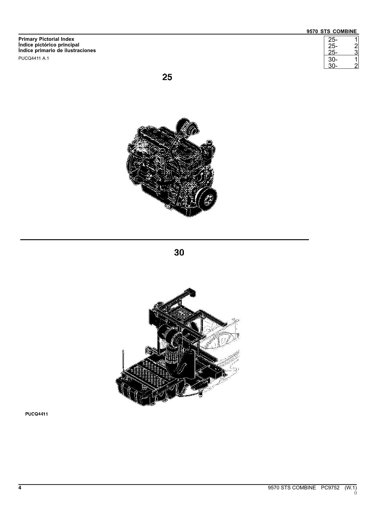 JOHN DEERE 9570 STS MÄHDRESCHER-ERSATZTEILKATALOGHANDBUCH Nr. 2