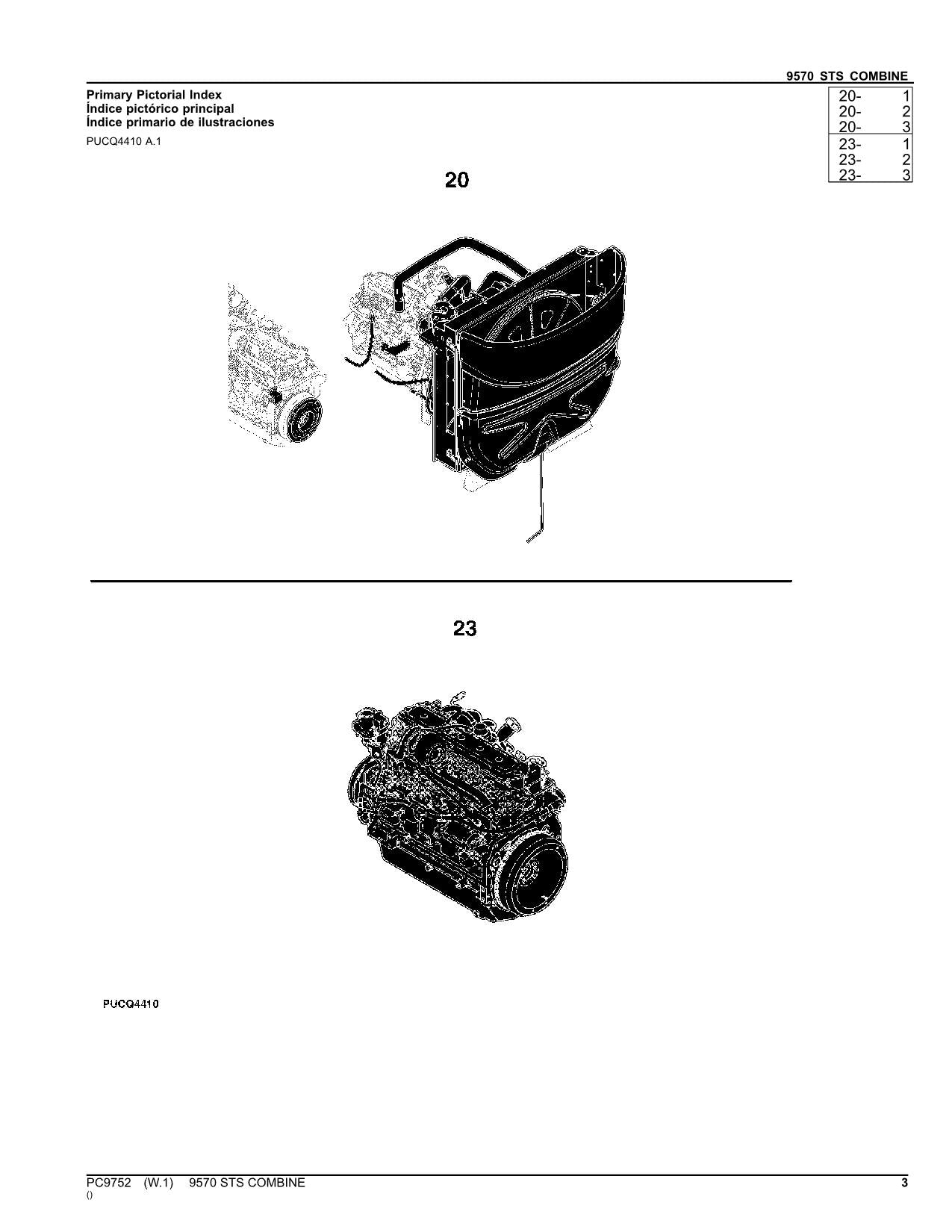 JOHN DEERE 9570 STS MÄHDRESCHER-ERSATZTEILKATALOGHANDBUCH Nr. 2