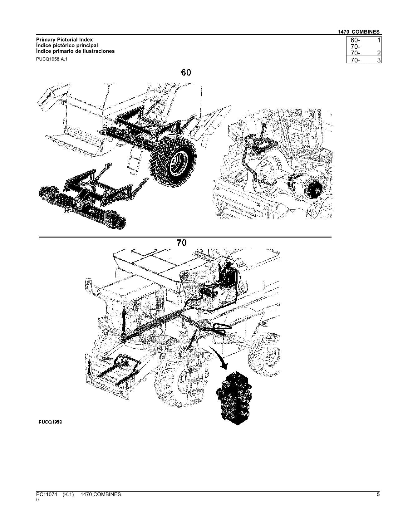 JOHN DEERE 1470 COMBINE PARTS CATALOG MANUAL #2