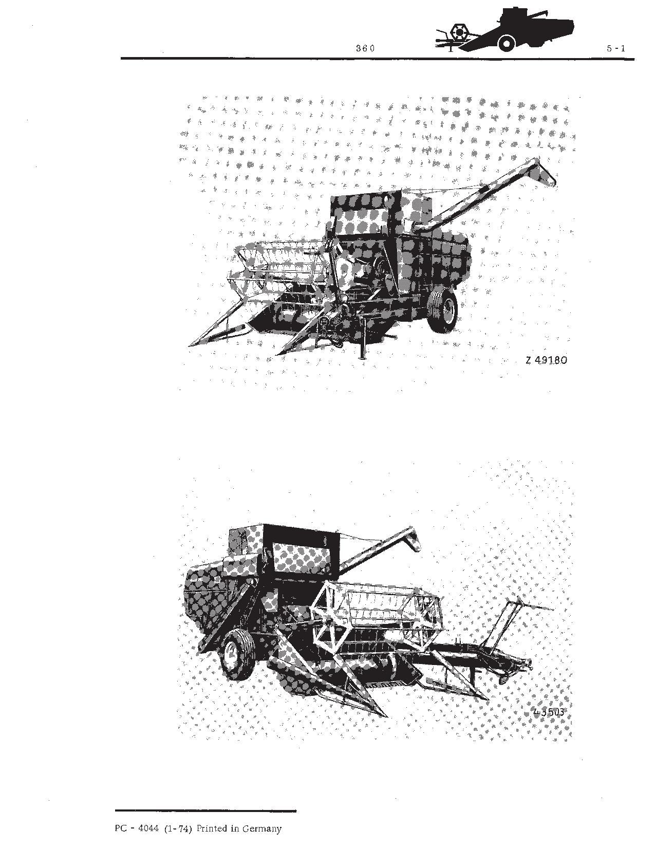 JOHN DEERE 360 COMBINE PARTS CATALOG MANUAL