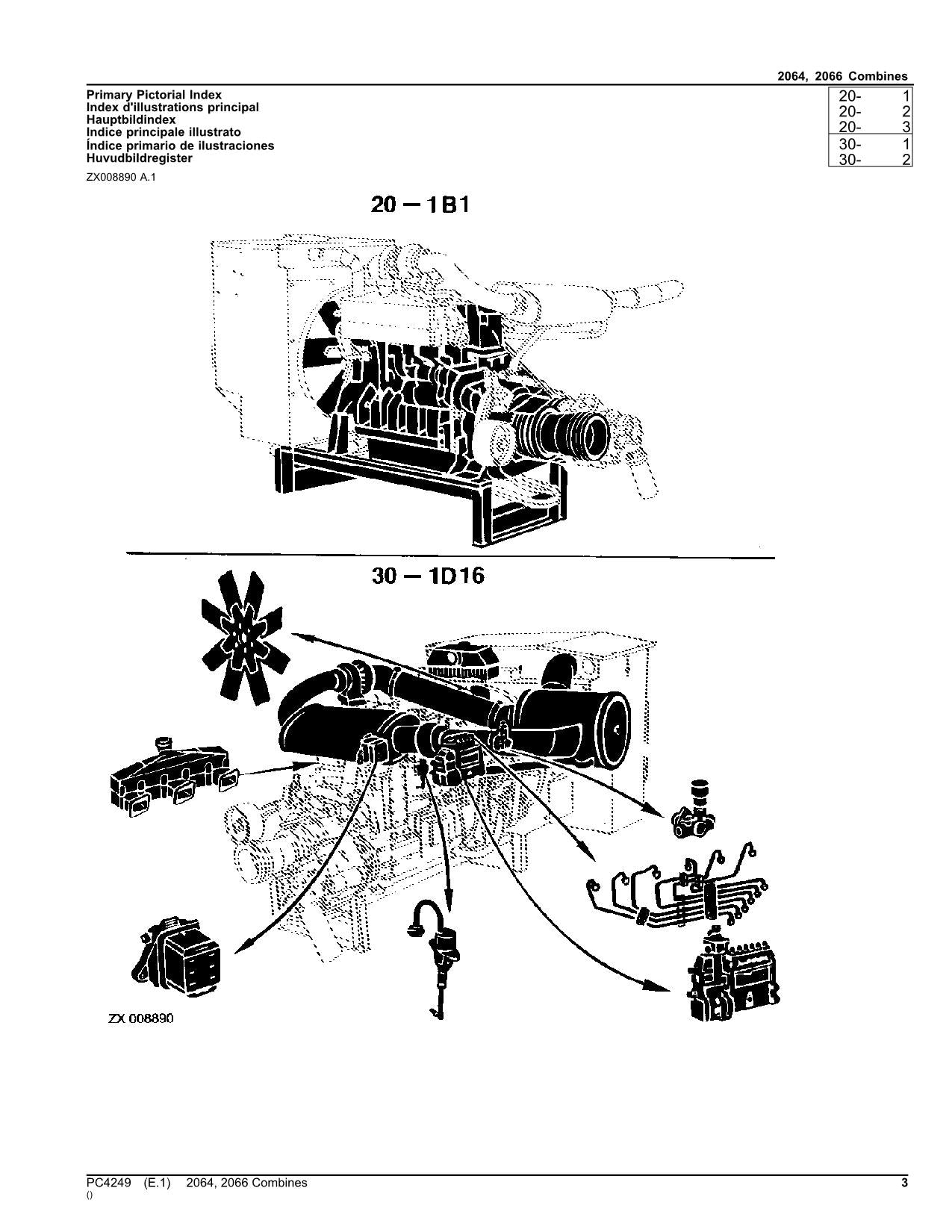 JOHN DEERE 2064 2066 MÄHDRESCHER-ERSATZTEILKATALOGHANDBUCH