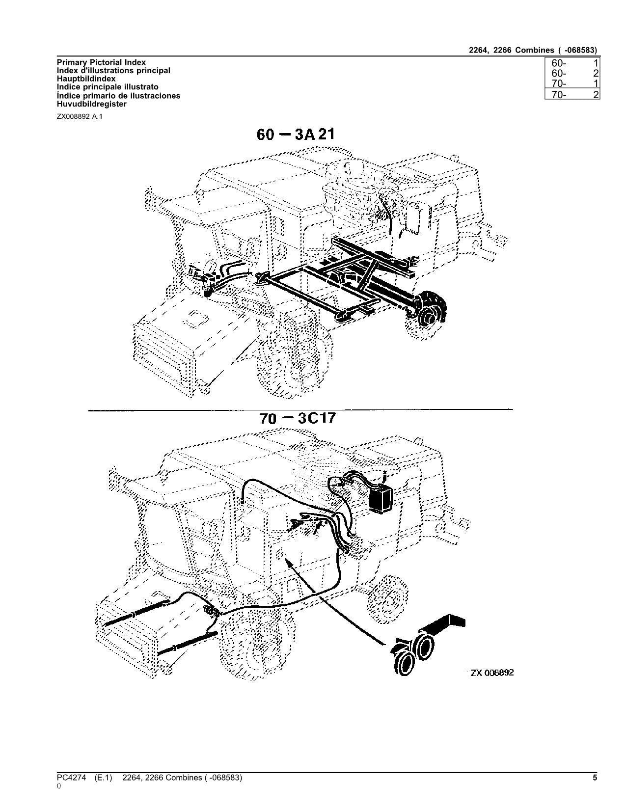 JOHN DEERE 2264 2266 MÄHDRESCHER-ERSATZTEILKATALOGHANDBUCH