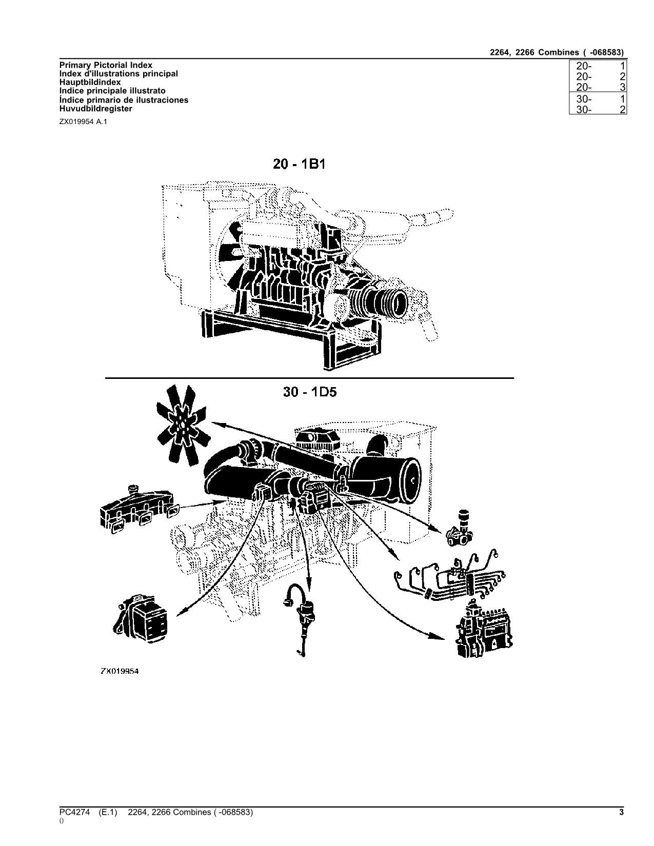 JOHN DEERE 2264 2266 MÄHDRESCHER-ERSATZTEILKATALOGHANDBUCH