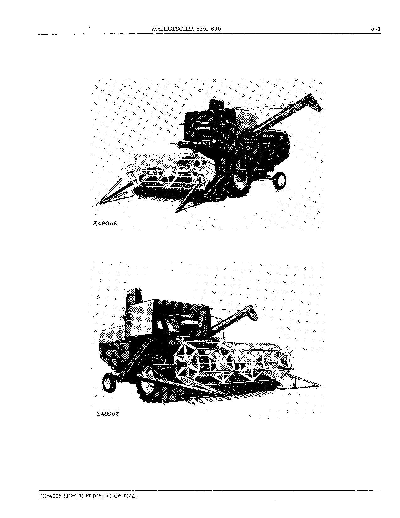 JOHN DEERE 530,630 MÄHDRESCHER-ERSATZTEILKATALOGHANDBUCH