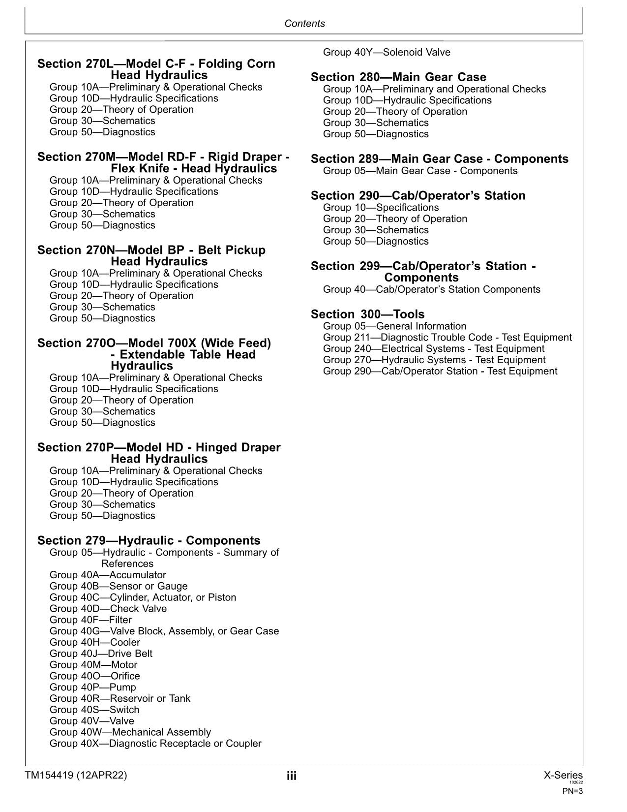 JOHN DEERE X9 1000 X9 1100 COMBINE DIAGNOSTIC MANUAL