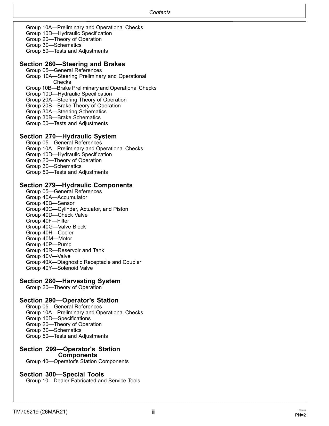 JOHN DEERE W230 MÄHDRESCHER DIAGNOSEHANDBUCH Nr. 1