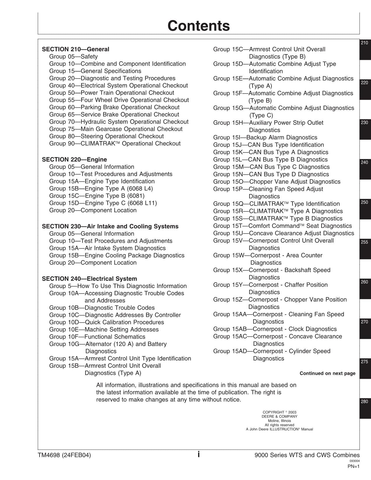 JOHN DEERE 9540 9560 9580 9640 9660 9680 MÄHDRESCHER DIAGNOSEHANDBUCH