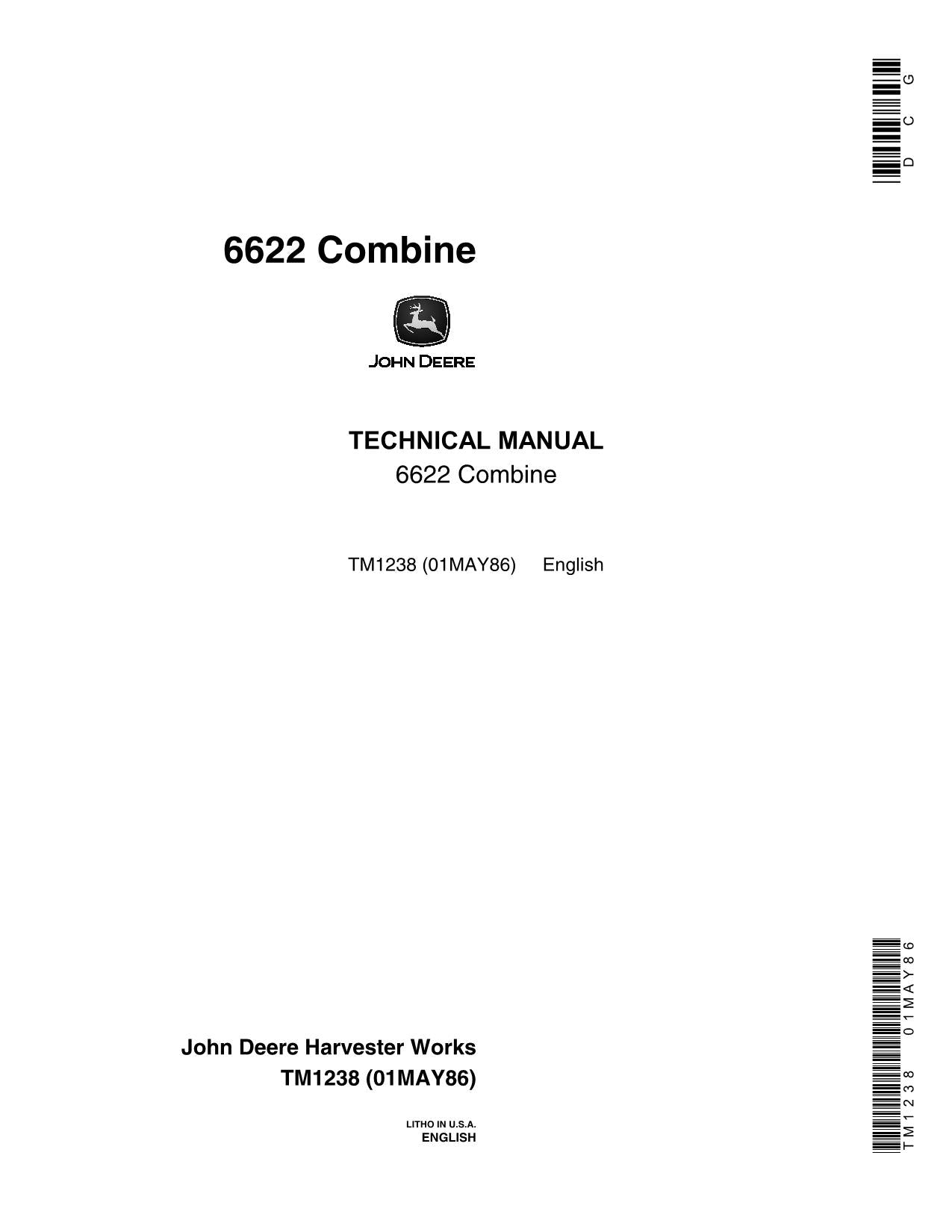 JOHN DEERE 6622 MÄHDRESCHER SERVICEHANDBUCH