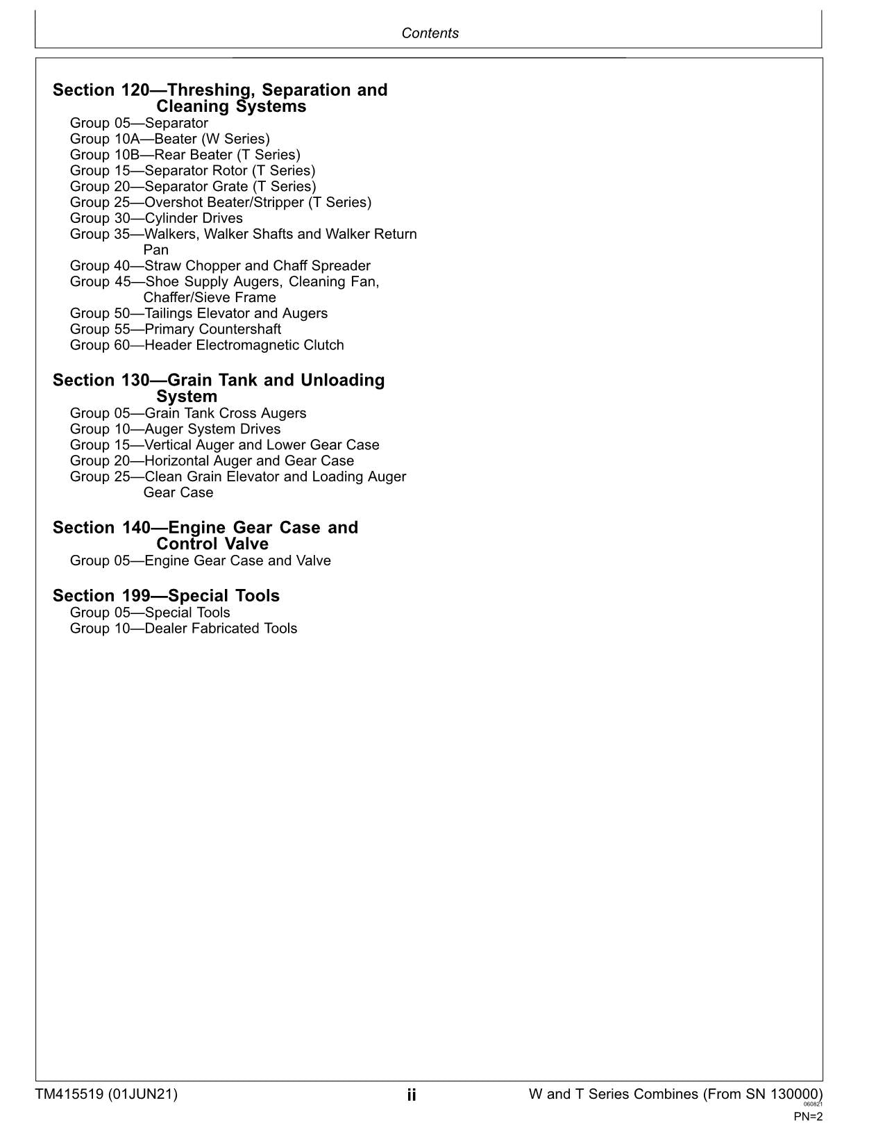 JOHN DEERE W540 W550 W650 W660 T550 T560 T660 COMBINE REPAIR SERVICE MANUAL #5