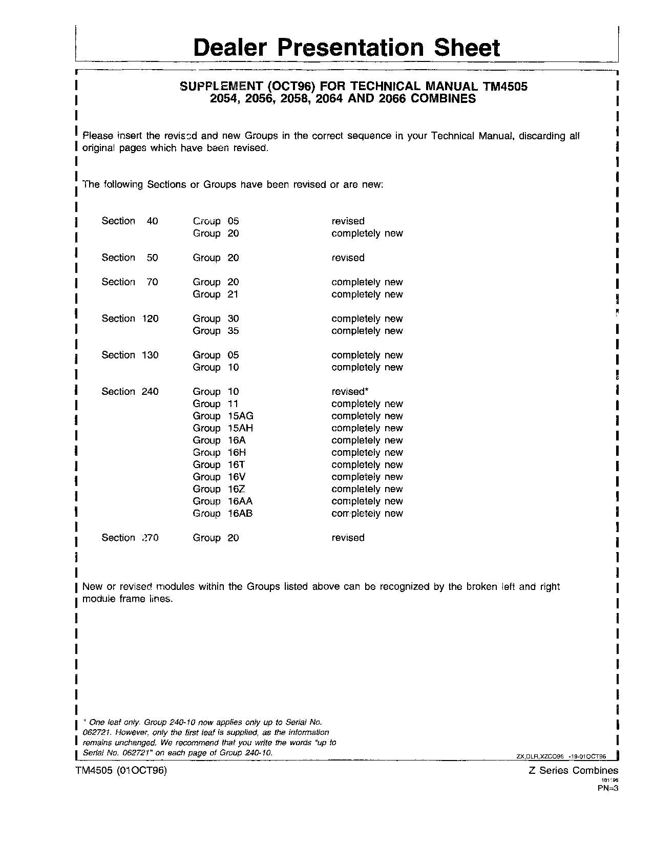 JOHN DEERE 2054 2056 2058 2064 2066 MÄHDRESCHER SERVICEHANDBUCH