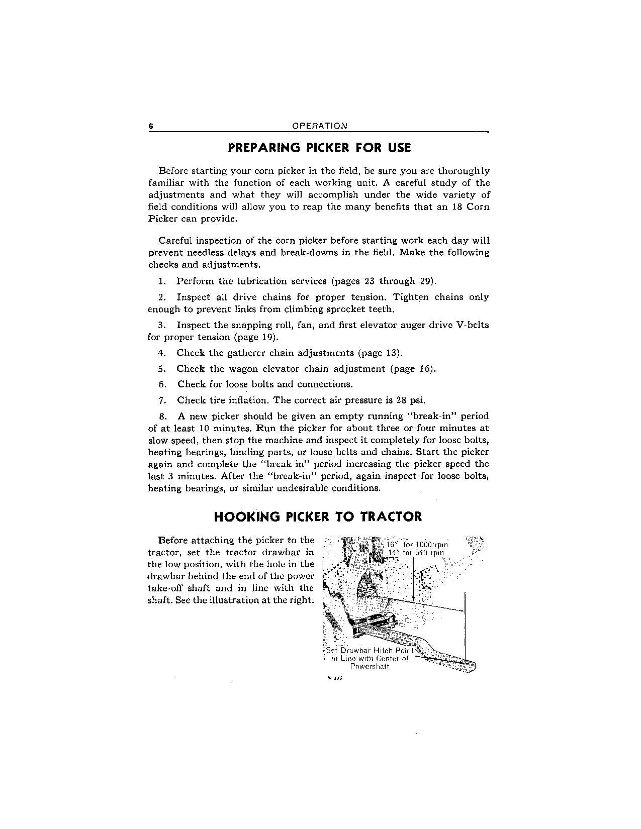 JOHN DEERE 18 COTTON PICKER OPERATORS MANUAL #1