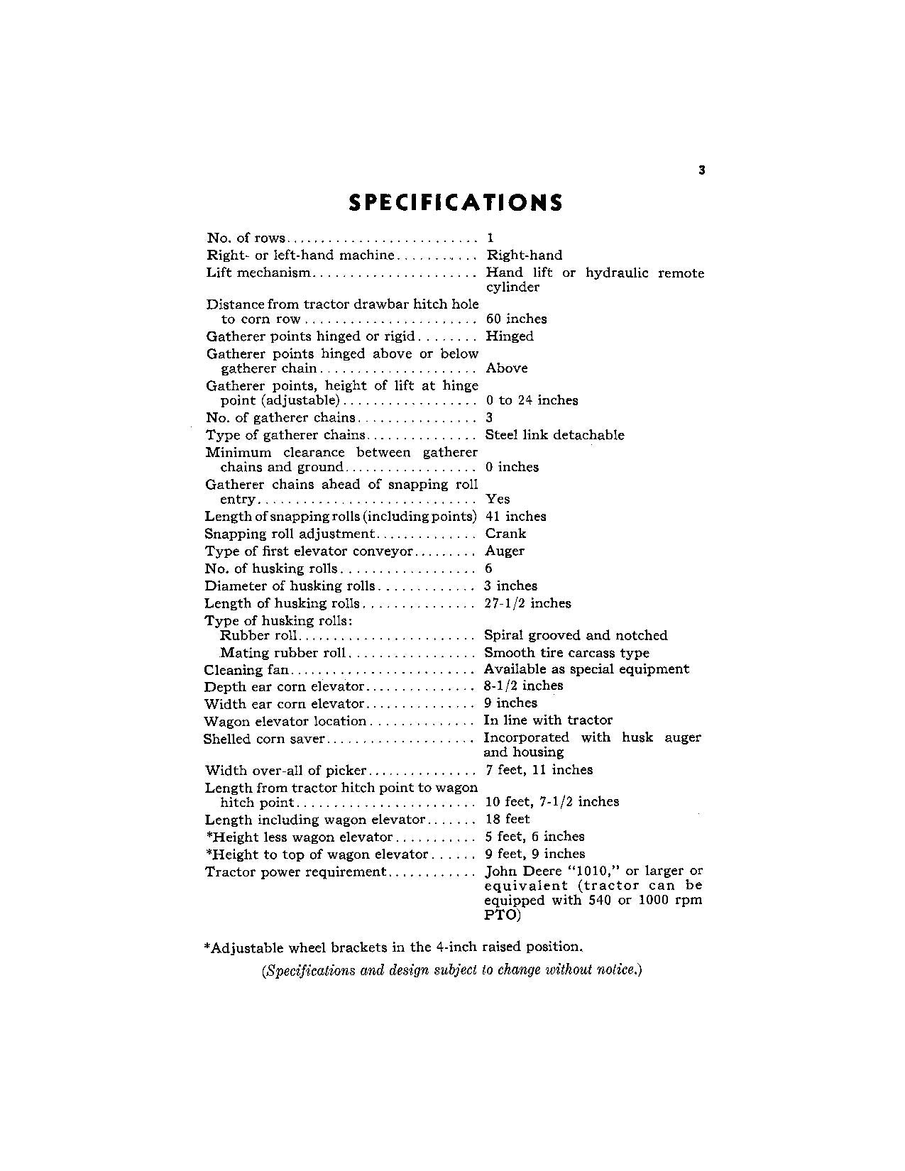 JOHN DEERE 18 COTTON PICKER OPERATORS MANUAL #2