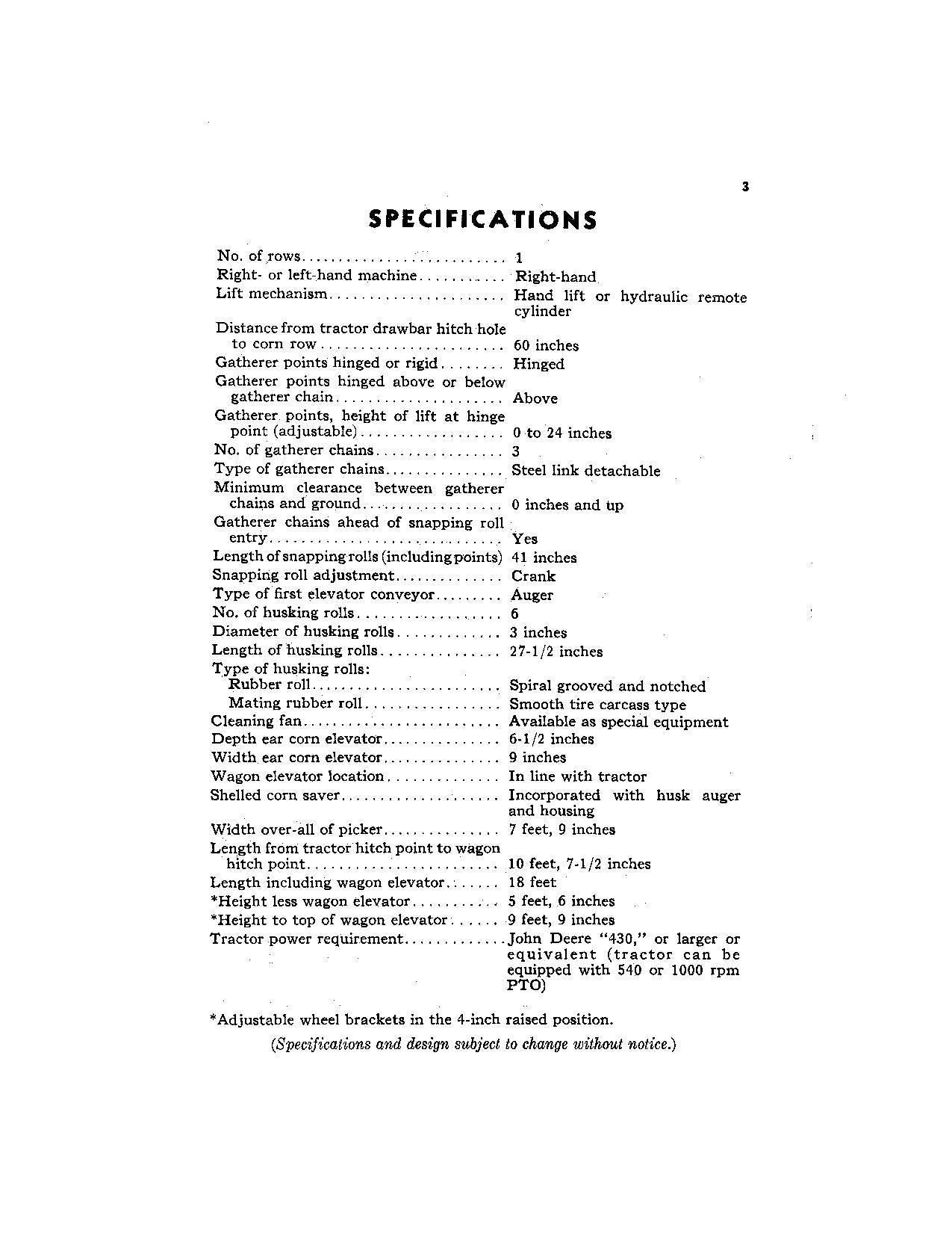 JOHN DEERE 18 COTTON PICKER OPERATORS MANUAL #4