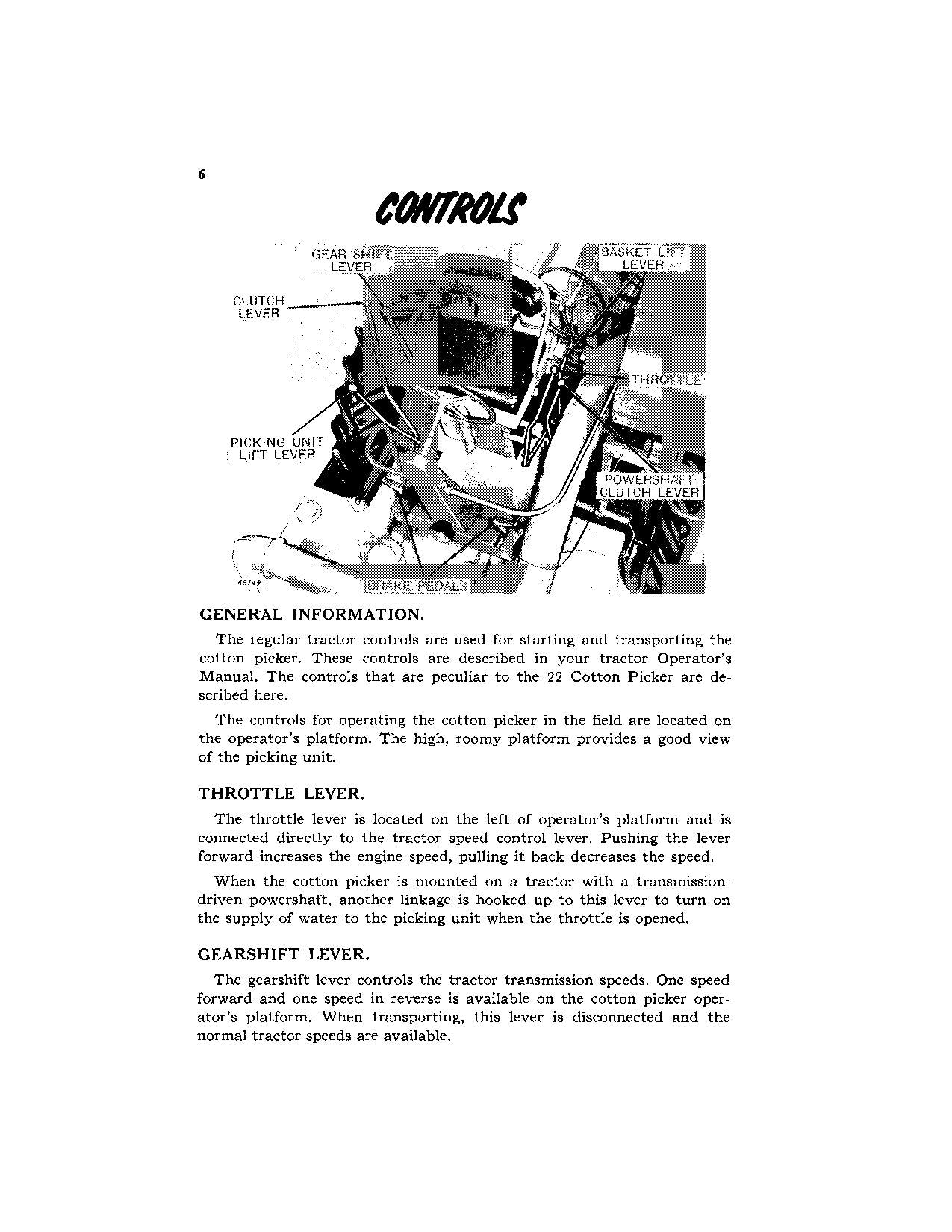 JOHN DEERE 22 COTTON PICKER OPERATORS MANUAL #1