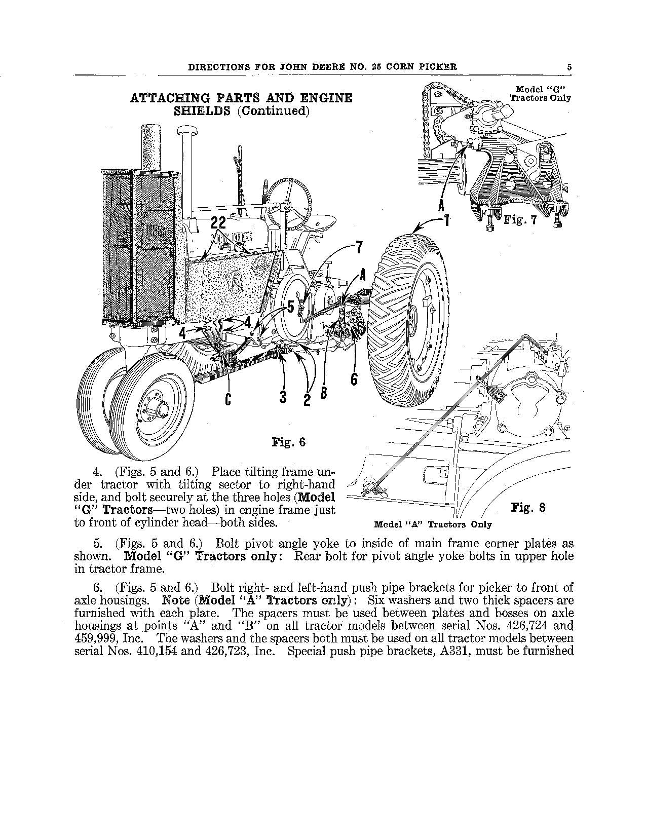 JOHN DEERE 25 COTTON PICKER OPERATORS MANUAL