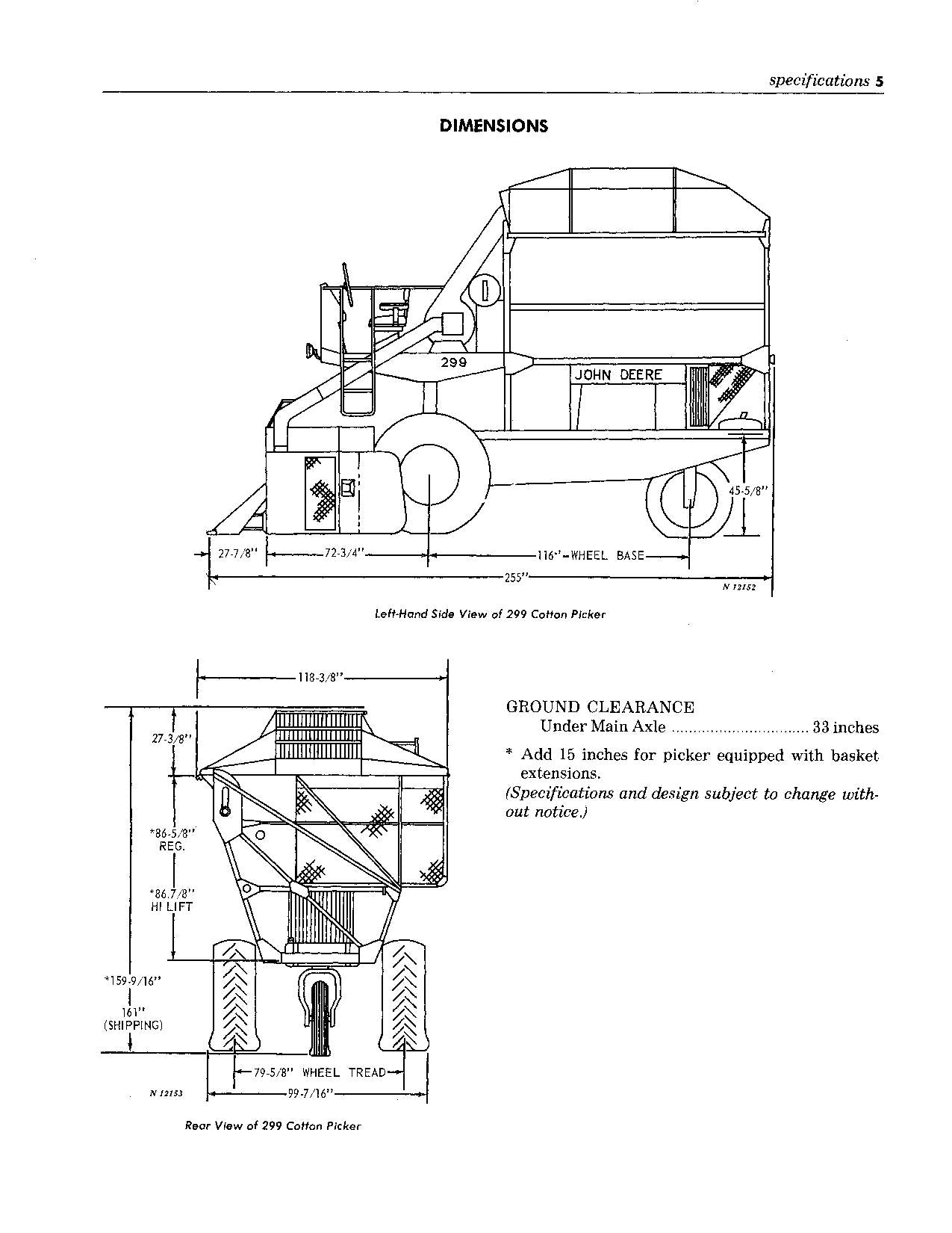 JOHN DEERE 299 COTTON PICKER OPERATORS MANUAL #2