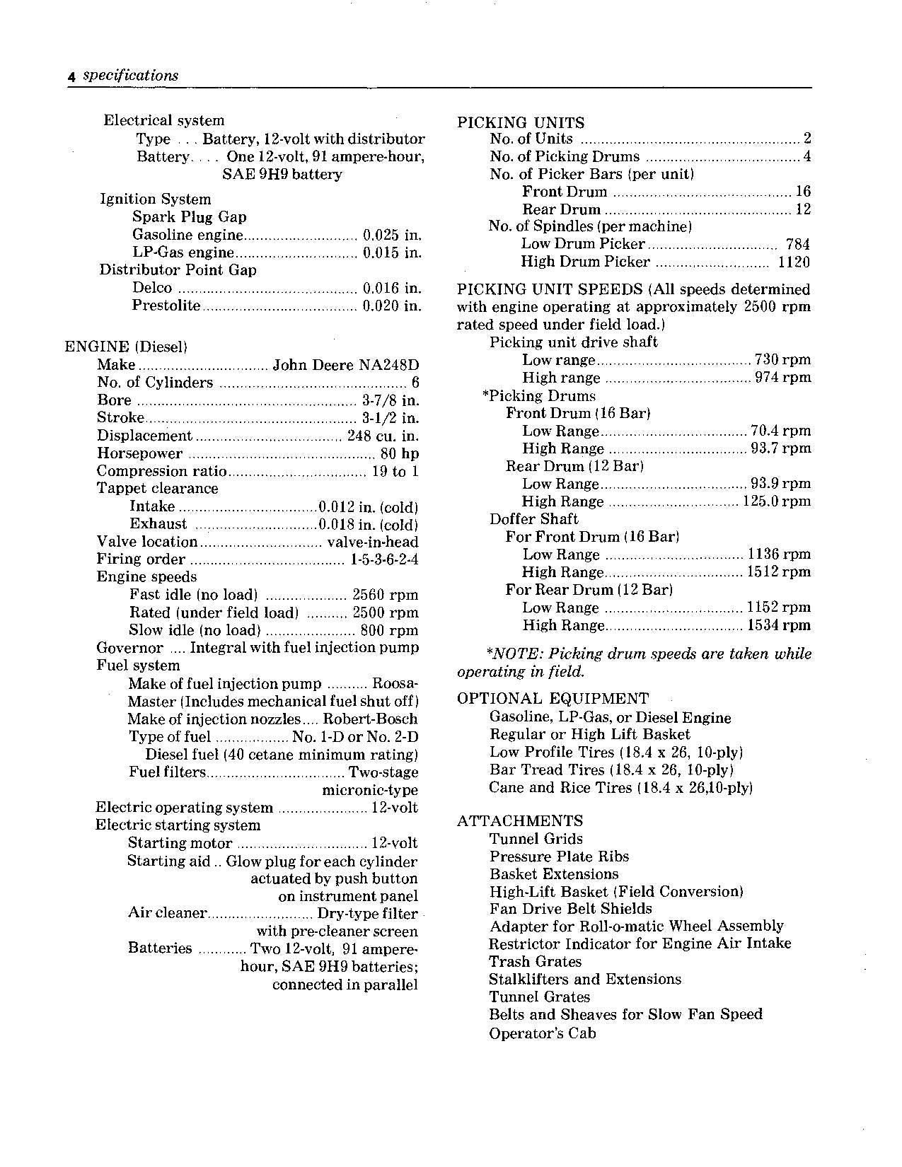 JOHN DEERE 299 COTTON PICKER OPERATORS MANUAL #2