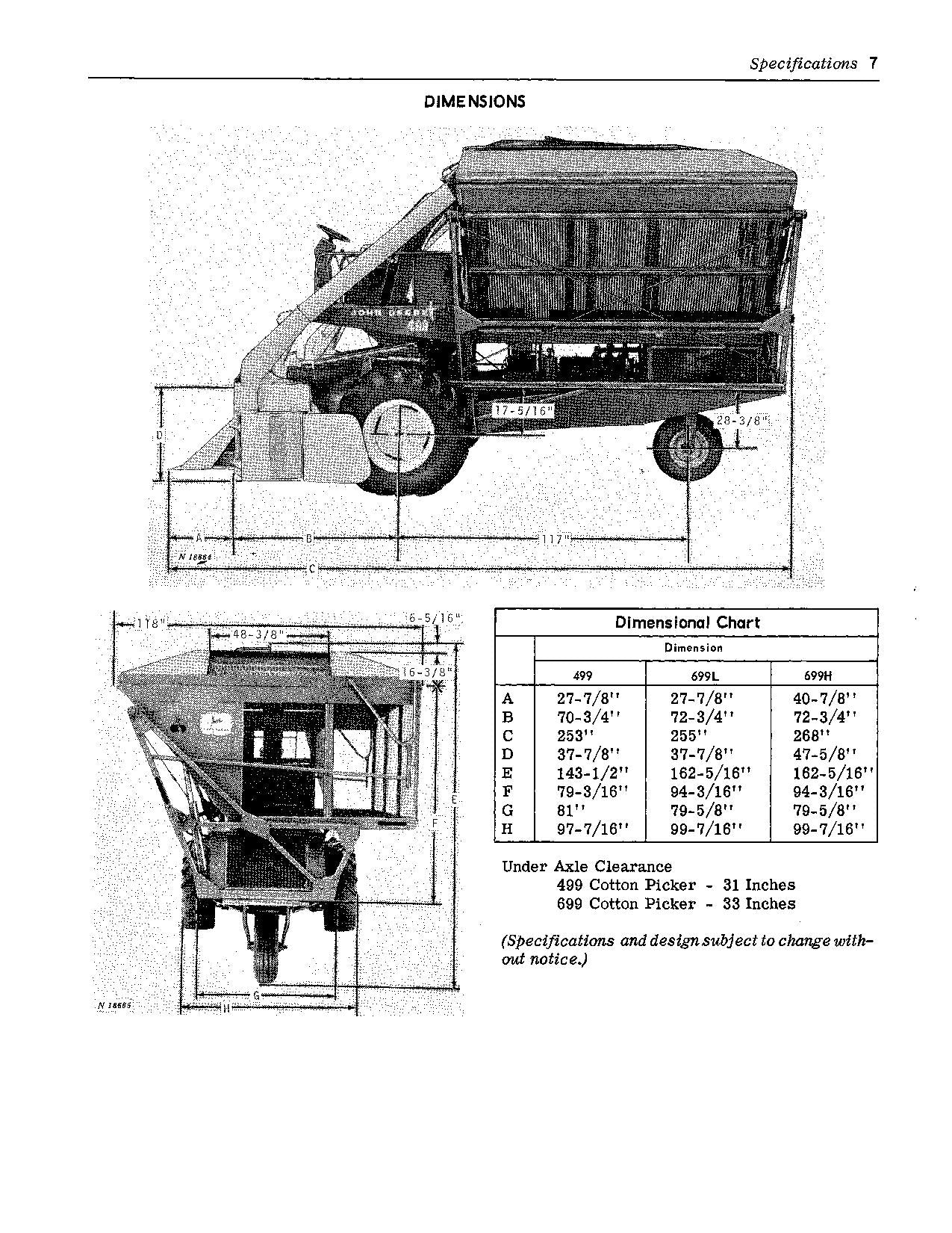 JOHN DEERE 499 699 COTTON PICKER OPERATORS MANUAL #1