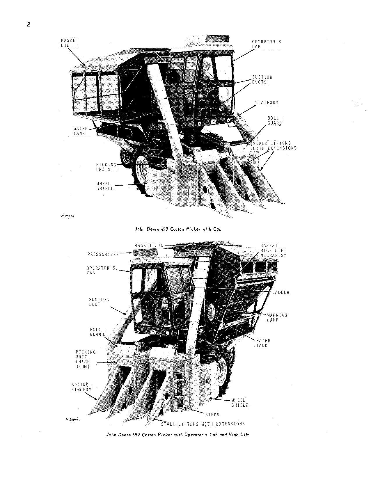 JOHN DEERE 499 COTTON PICKER OPERATORS MANUAL #1