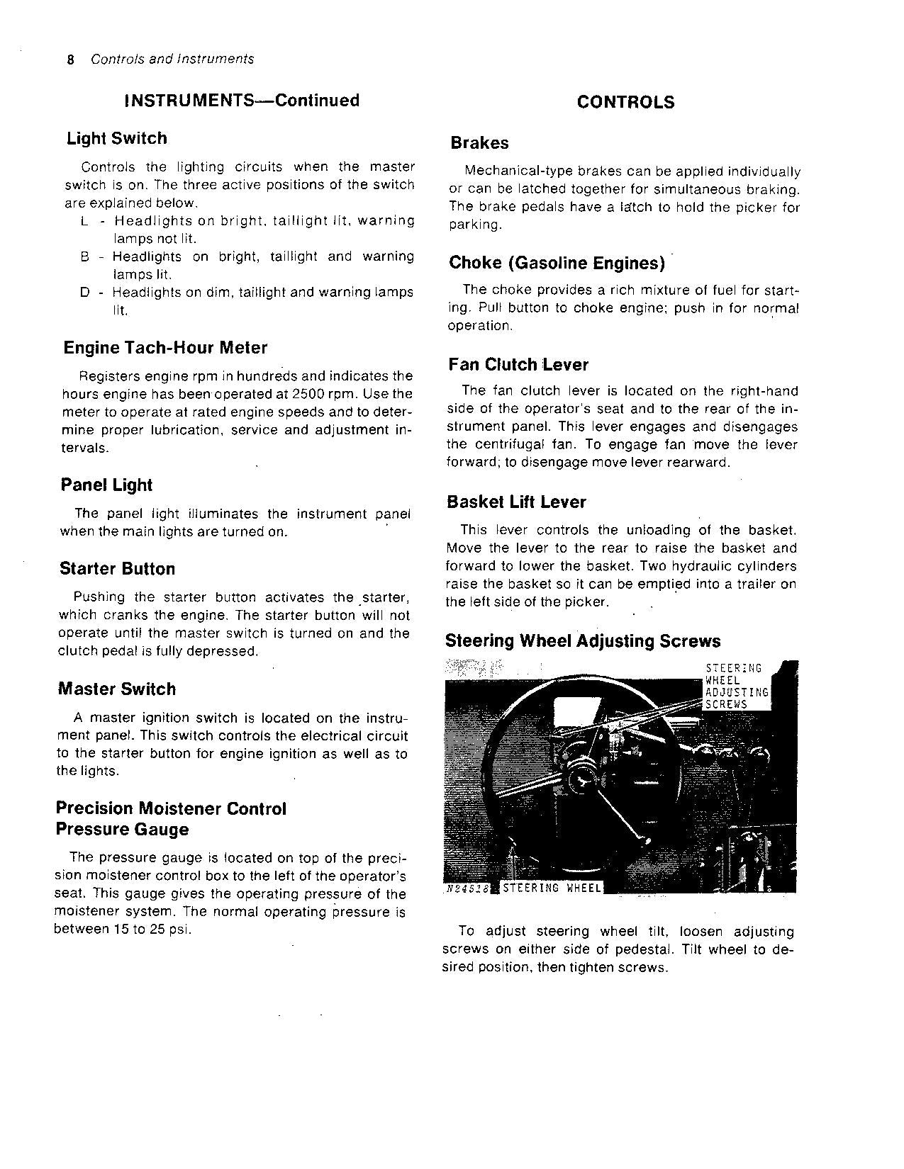 JOHN DEERE 499 BAUMWOLLPFLÜCKER - BEDIENUNGSANLEITUNG NR. 2