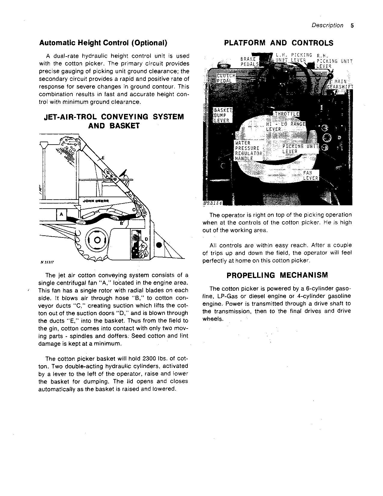 JOHN DEERE 499 BAUMWOLLPFLÜCKER - BEDIENUNGSANLEITUNG NR. 2