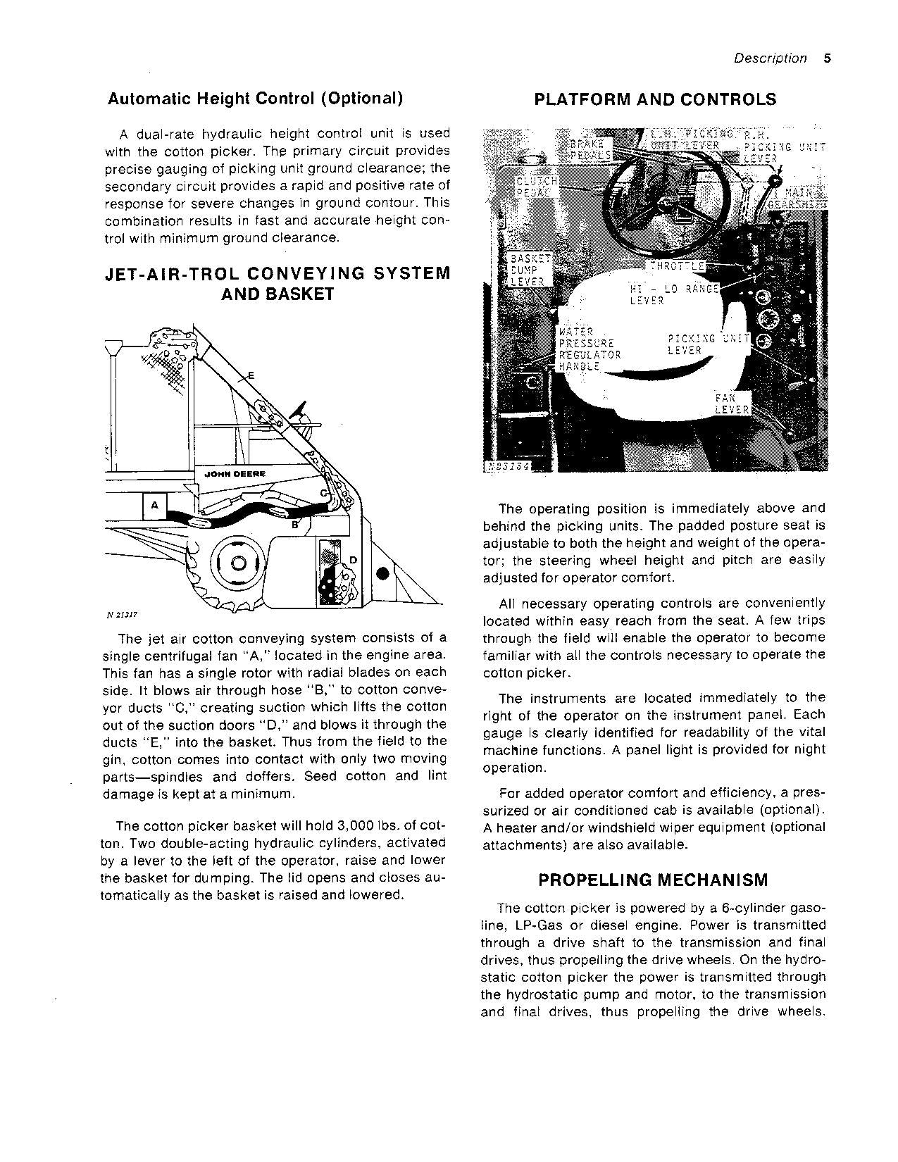 JOHN DEERE 699 COTTON PICKER OPERATORS MANUAL #2