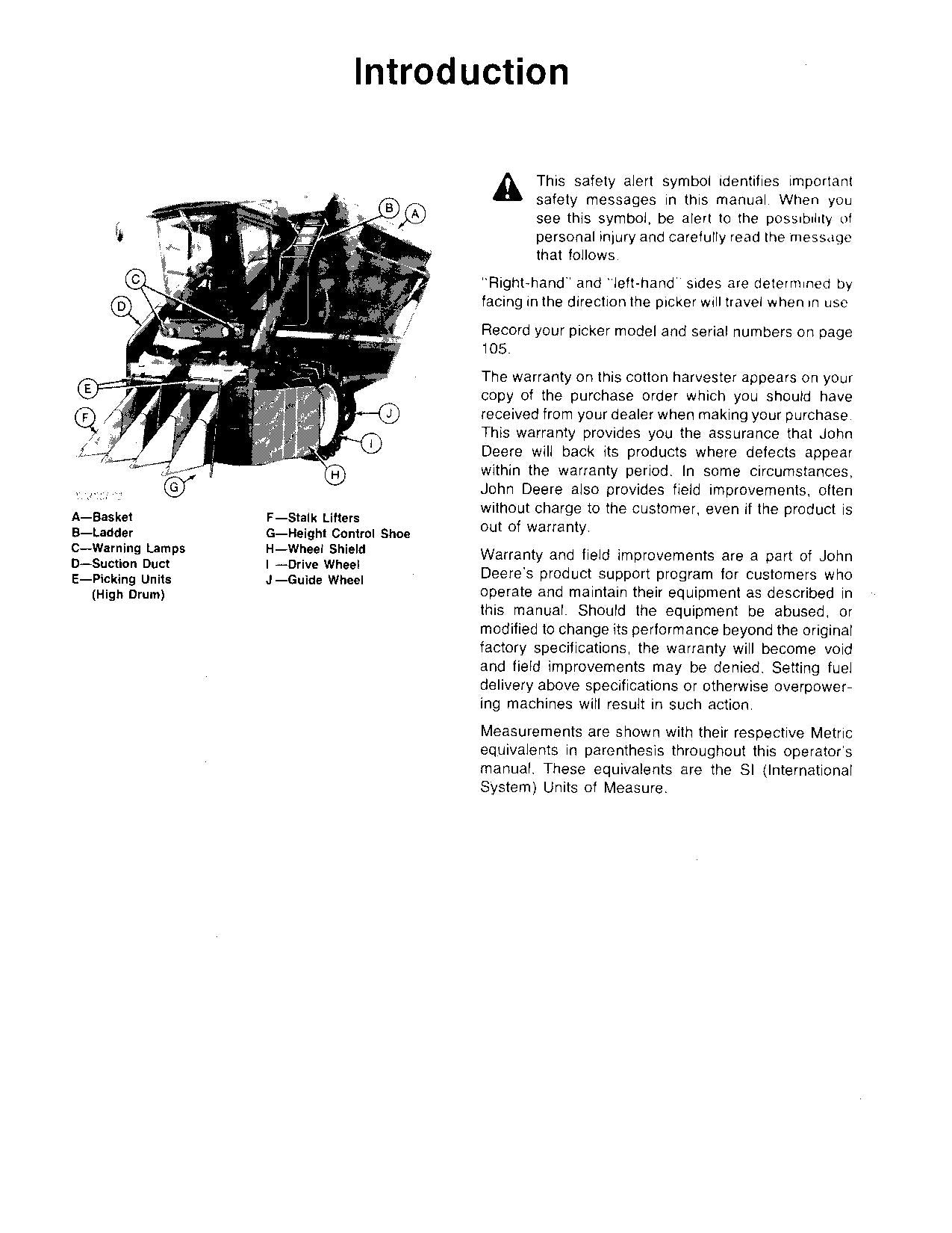 JOHN DEERE 9910 BAUMWOLLPFLÜCKER BEDIENUNGSANLEITUNG #2