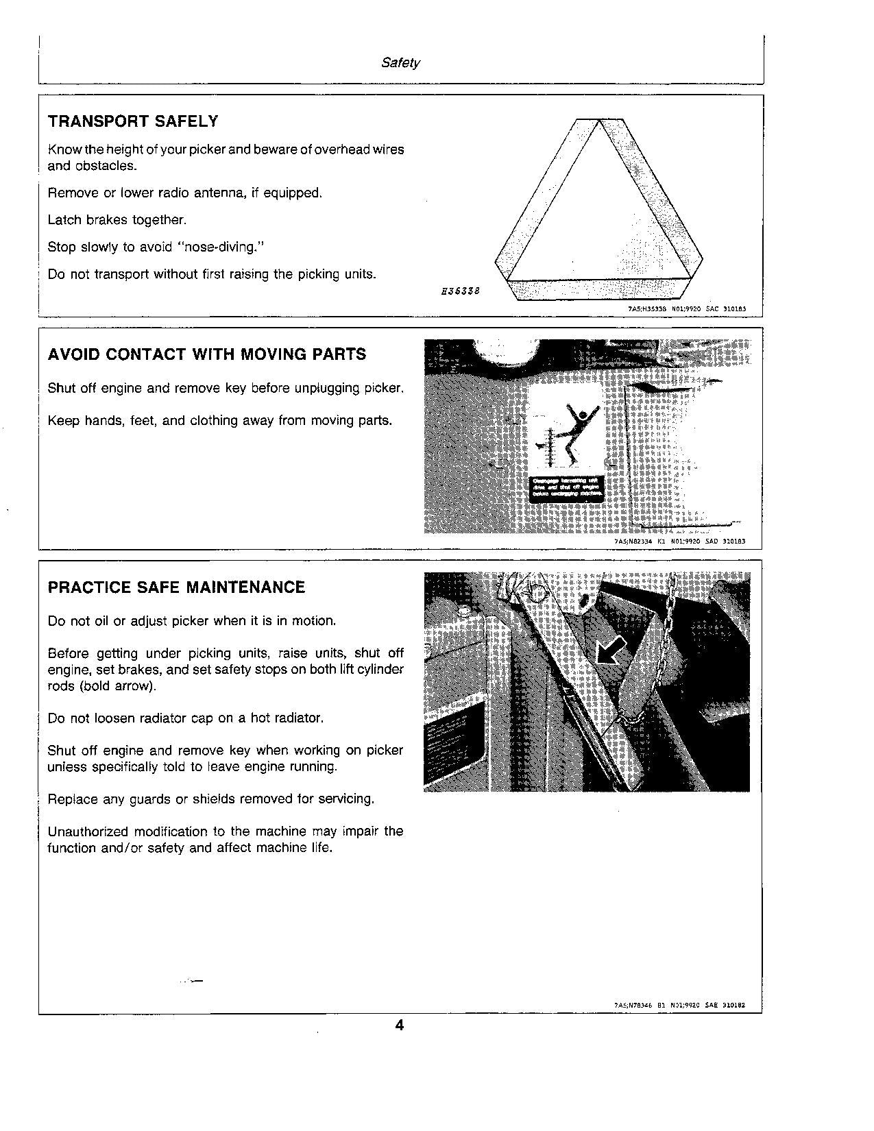 JOHN DEERE 9920 COTTON PICKER OPERATORS MANUAL #1