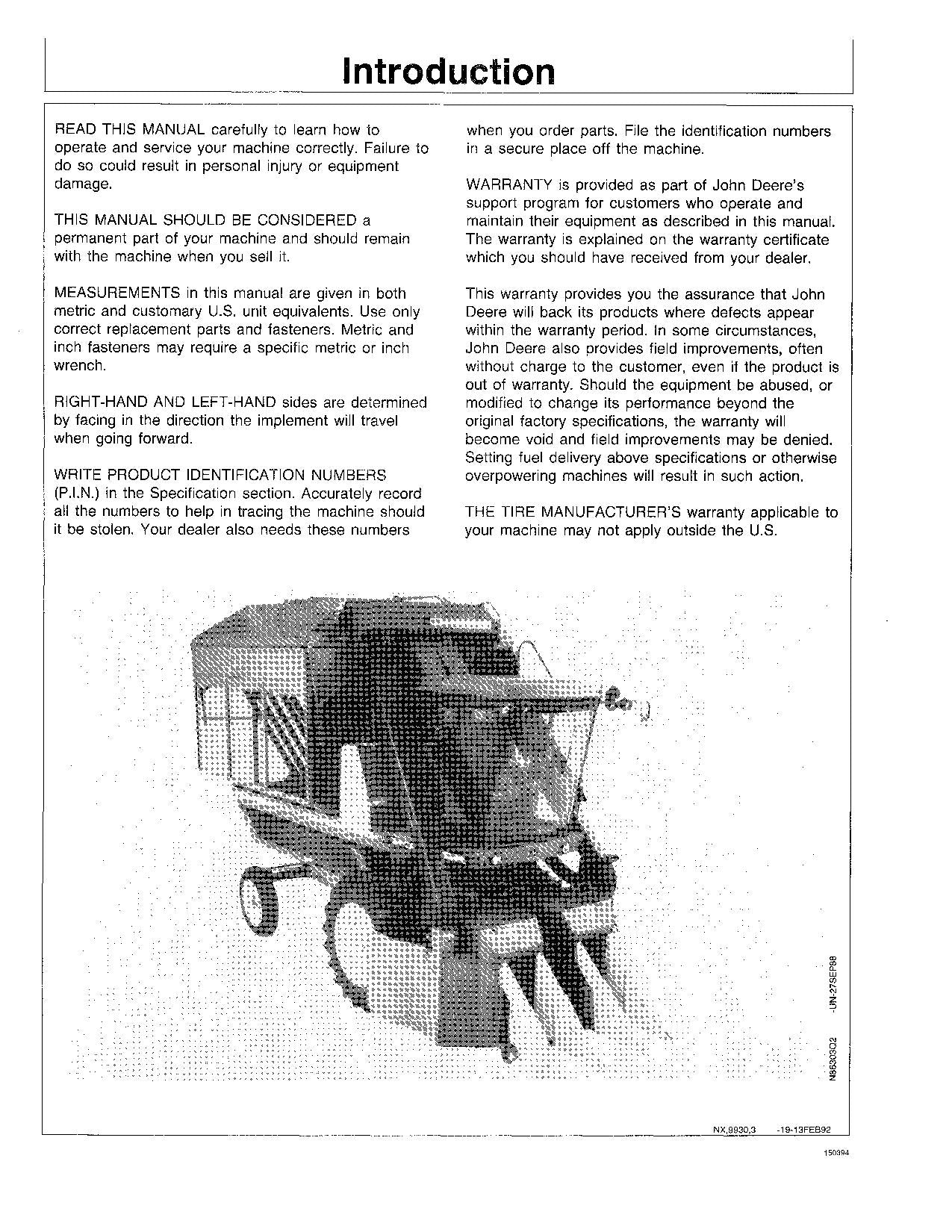 JOHN DEERE 9930 COTTON PICKER OPERATORS MANUAL #2