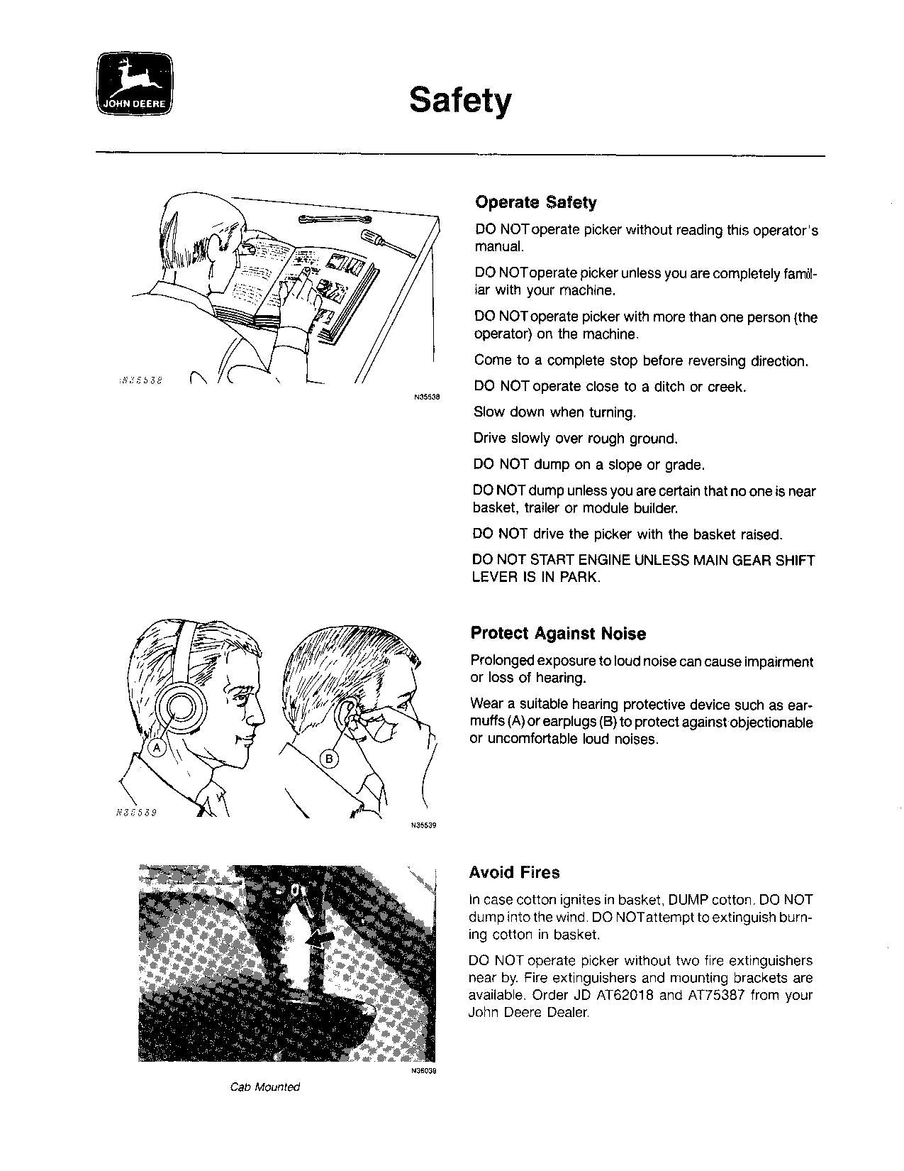 JOHN DEERE 9940 COTTON PICKER OPERATORS MANUAL #1