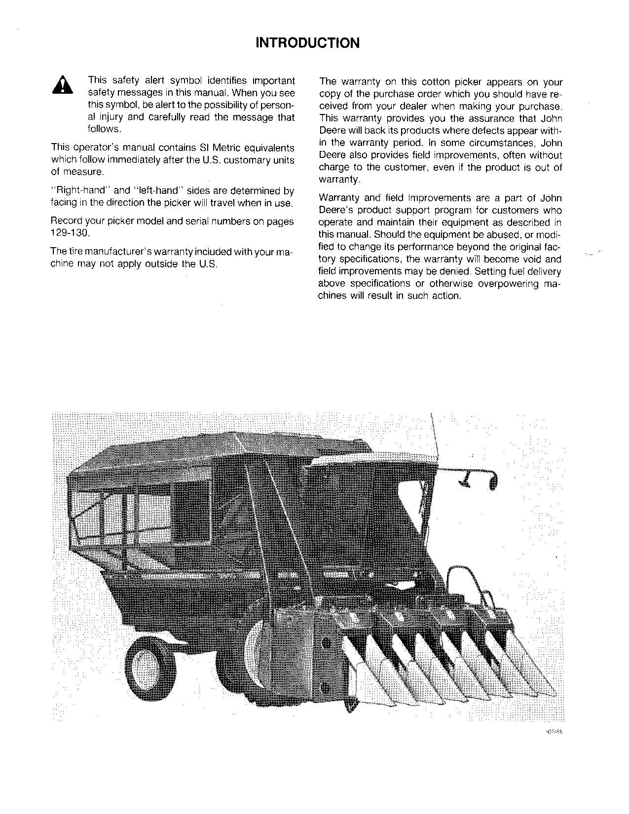 JOHN DEERE 9940 COTTON PICKER OPERATORS MANUAL #2