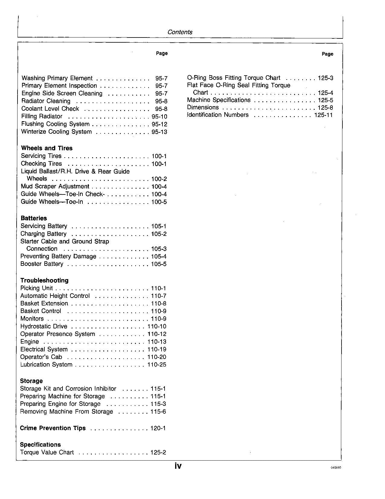 JOHN DEERE 9960 COTTON PICKER OPERATORS MANUAL #1