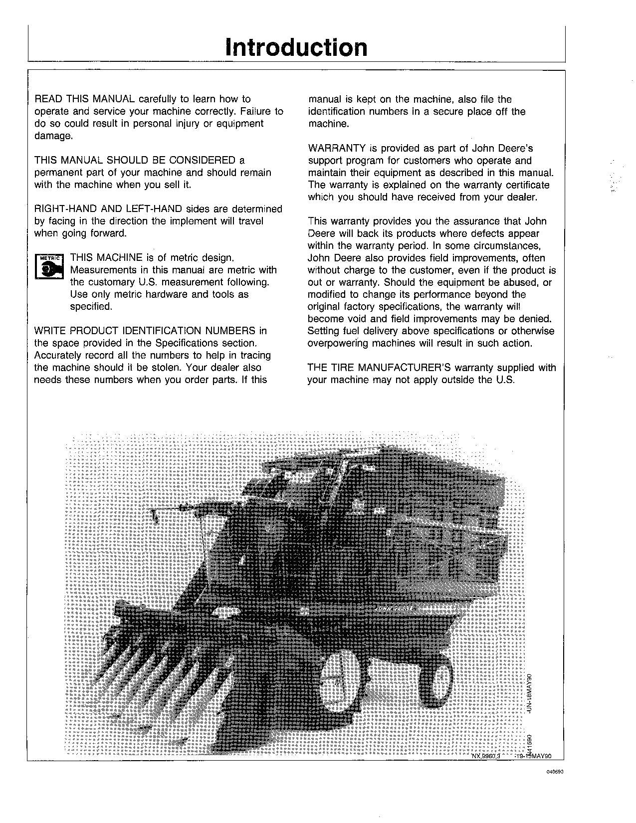 JOHN DEERE 9960 COTTON PICKER OPERATORS MANUAL #1