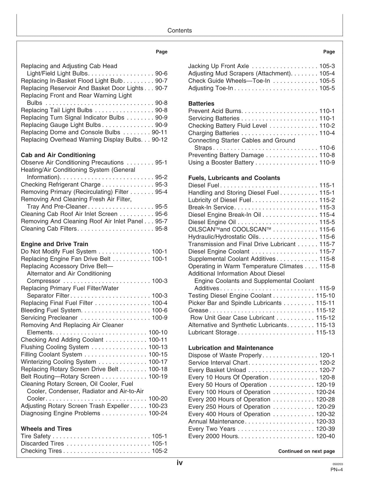 JOHN DEERE 9986 COTTON PICKER OPERATORS MANUAL #2