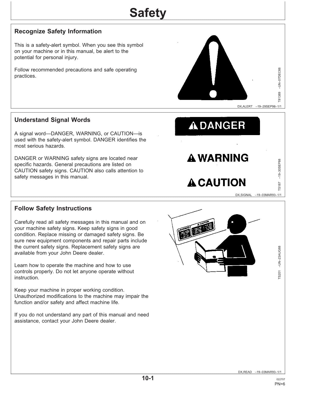 JOHN DEERE 9996 COTTON PICKER OPERATORS MANUAL #2