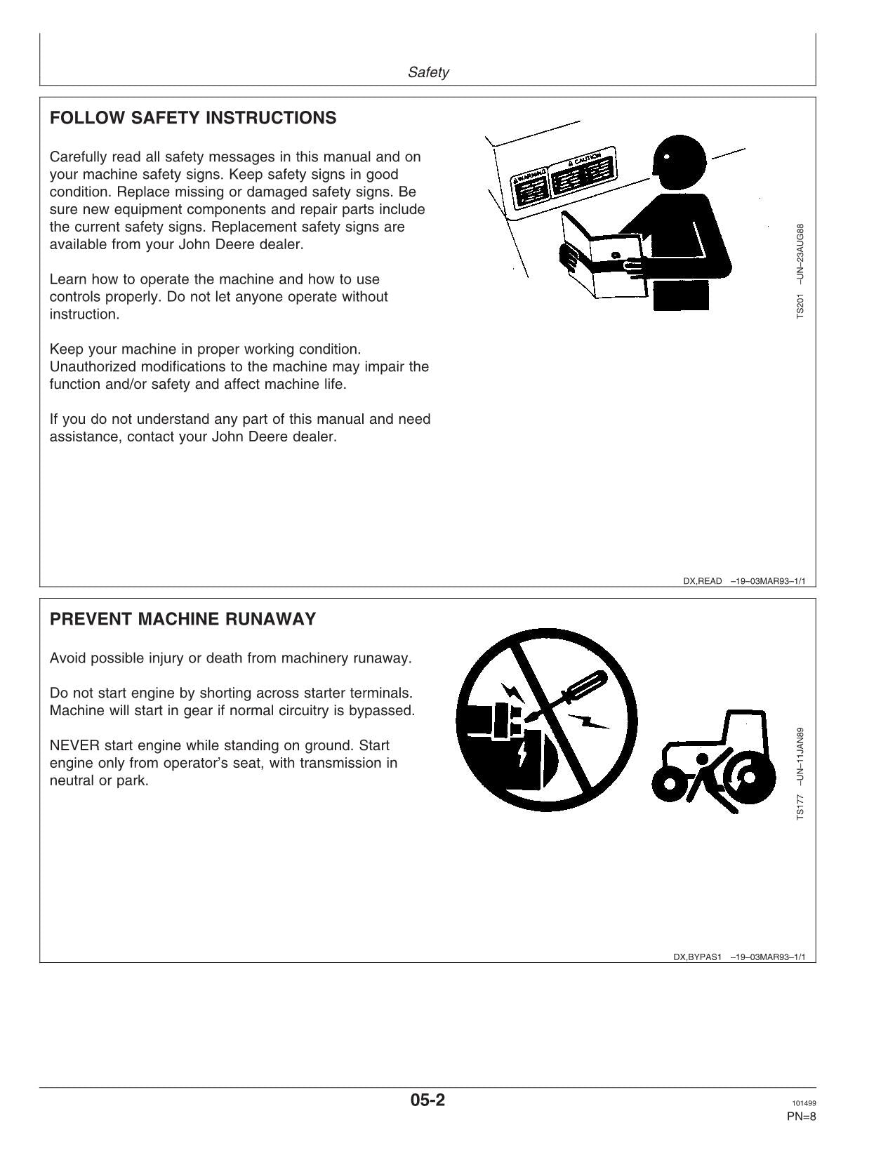 JOHN DEERE 9970 COTTON PICKER OPERATORS MANUAL #8