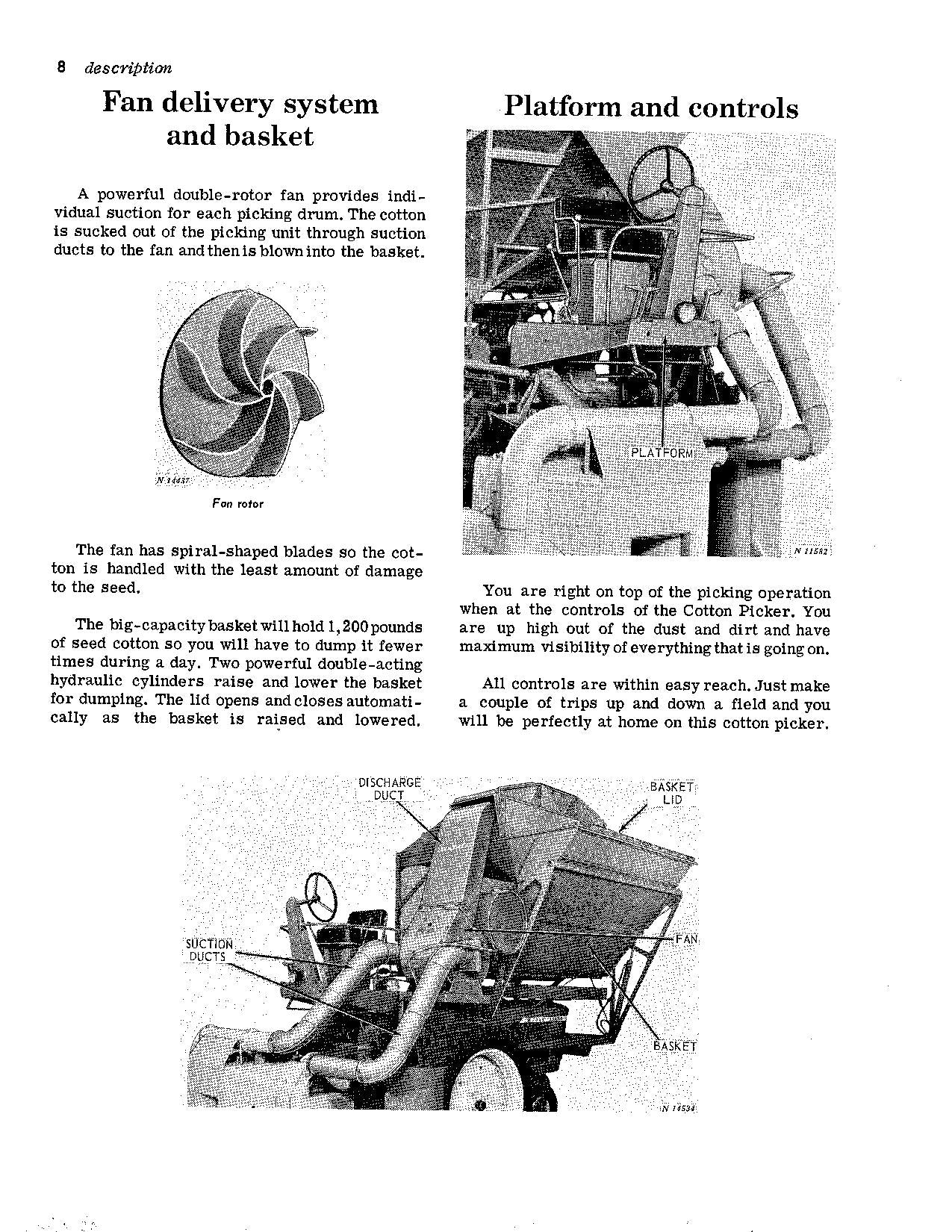 JOHN DEERE 122 22 COTTON PICKER OPERATORS MANUAL #3