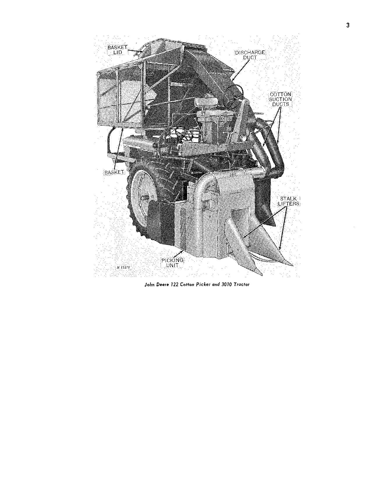 JOHN DEERE 122 22 COTTON PICKER OPERATORS MANUAL #3