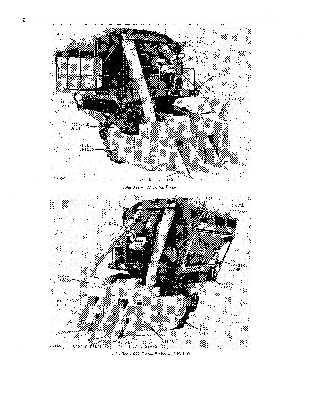 MANUEL D'UTILISATION DE LA CUEILLETTE DE COTON JOHN DEERE 499 699 #2