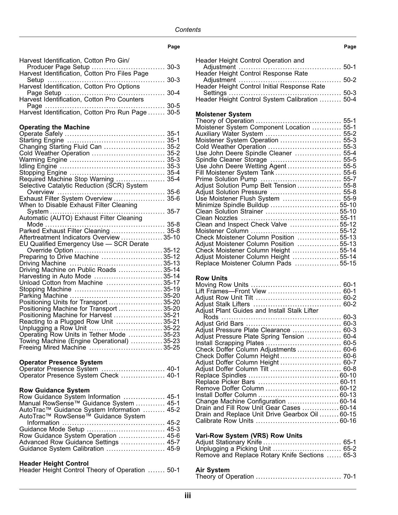 JOHN DEERE CP690 COTTON PICKER OPERATORS MANUAL #13