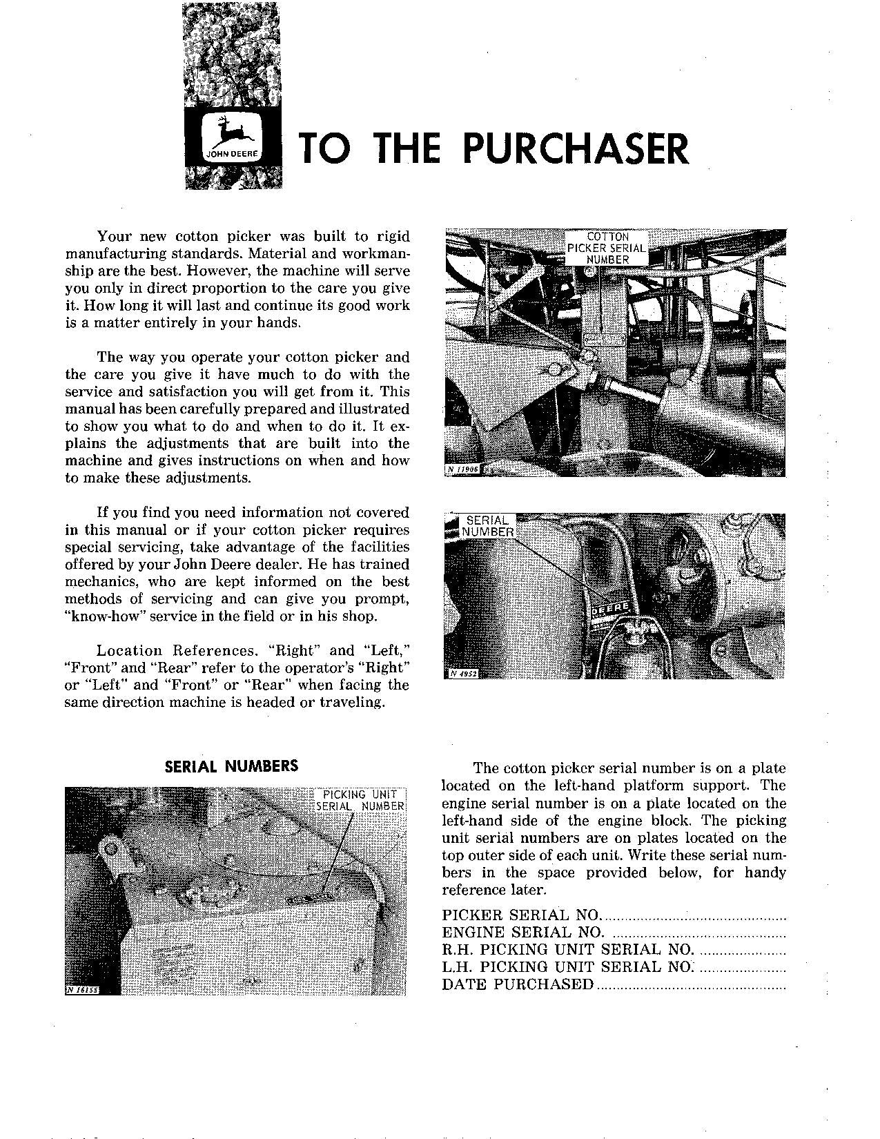 MANUEL D'UTILISATION DE LA CUEILLETTE DE COTON JOHN DEERE 299 #4