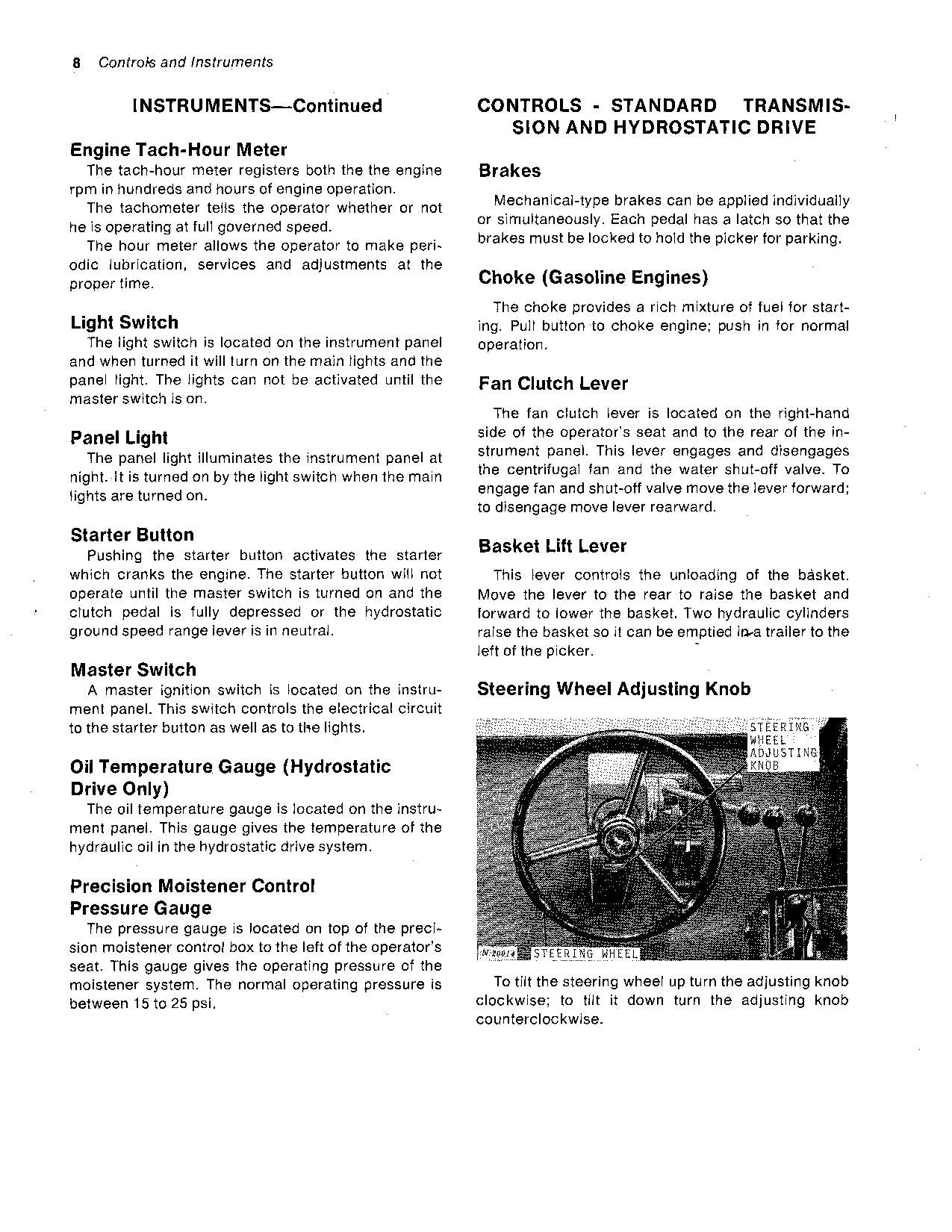 JOHN DEERE 699 COTTON PICKER OPERATORS MANUAL #3