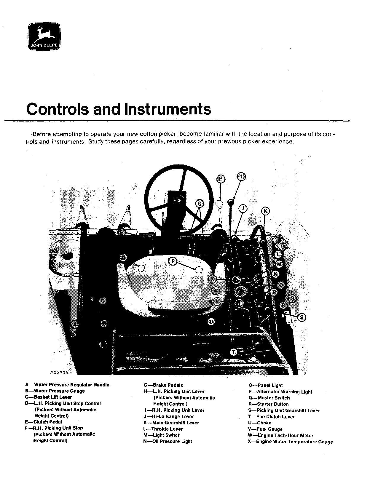 JOHN DEERE 499 COTTON PICKER OPERATORS MANUAL #4