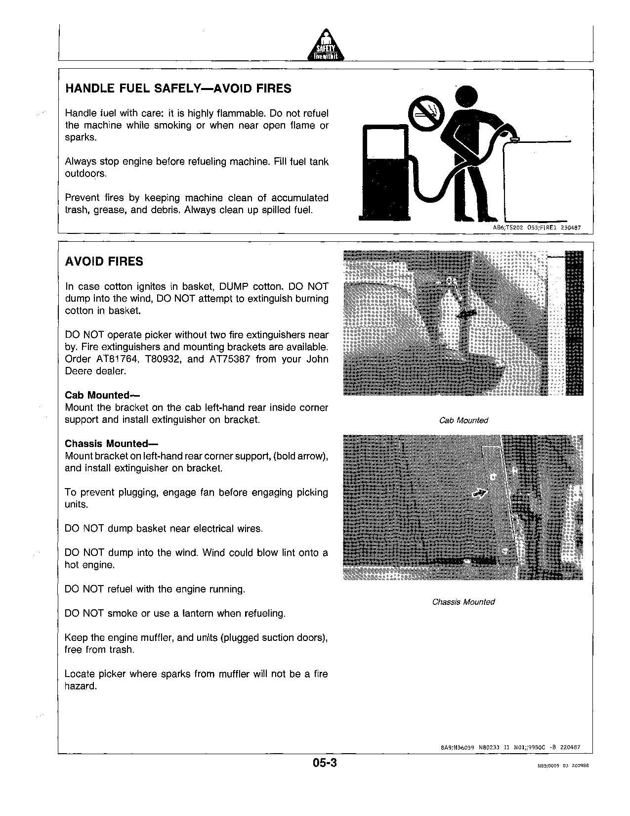 JOHN DEERE 9950 COTTON PICKER OPERATORS MANUAL #2