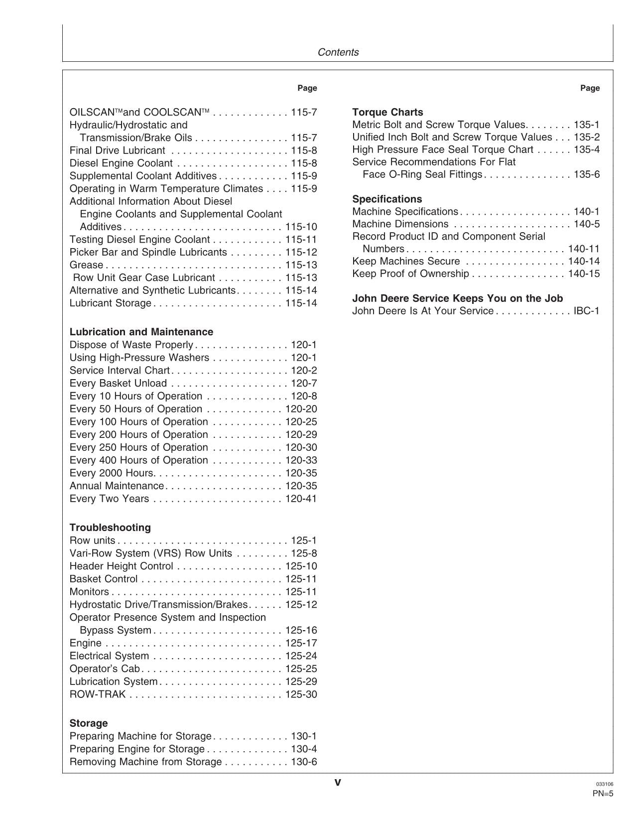 JOHN DEERE 9996 COTTON PICKER OPERATORS MANUAL #5