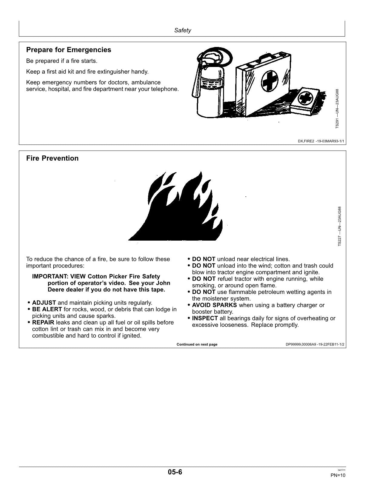 JOHN DEERE 7260 COTTON PICKER OPERATORS MANUAL #2